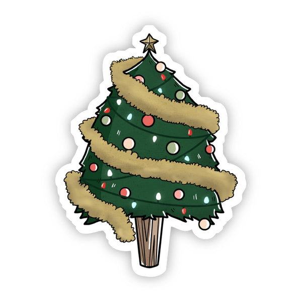 Christmas Tree with Tinsel Sticker