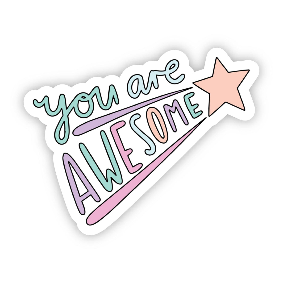 You Are Awesome Shooting Star Sticker – Big Moods