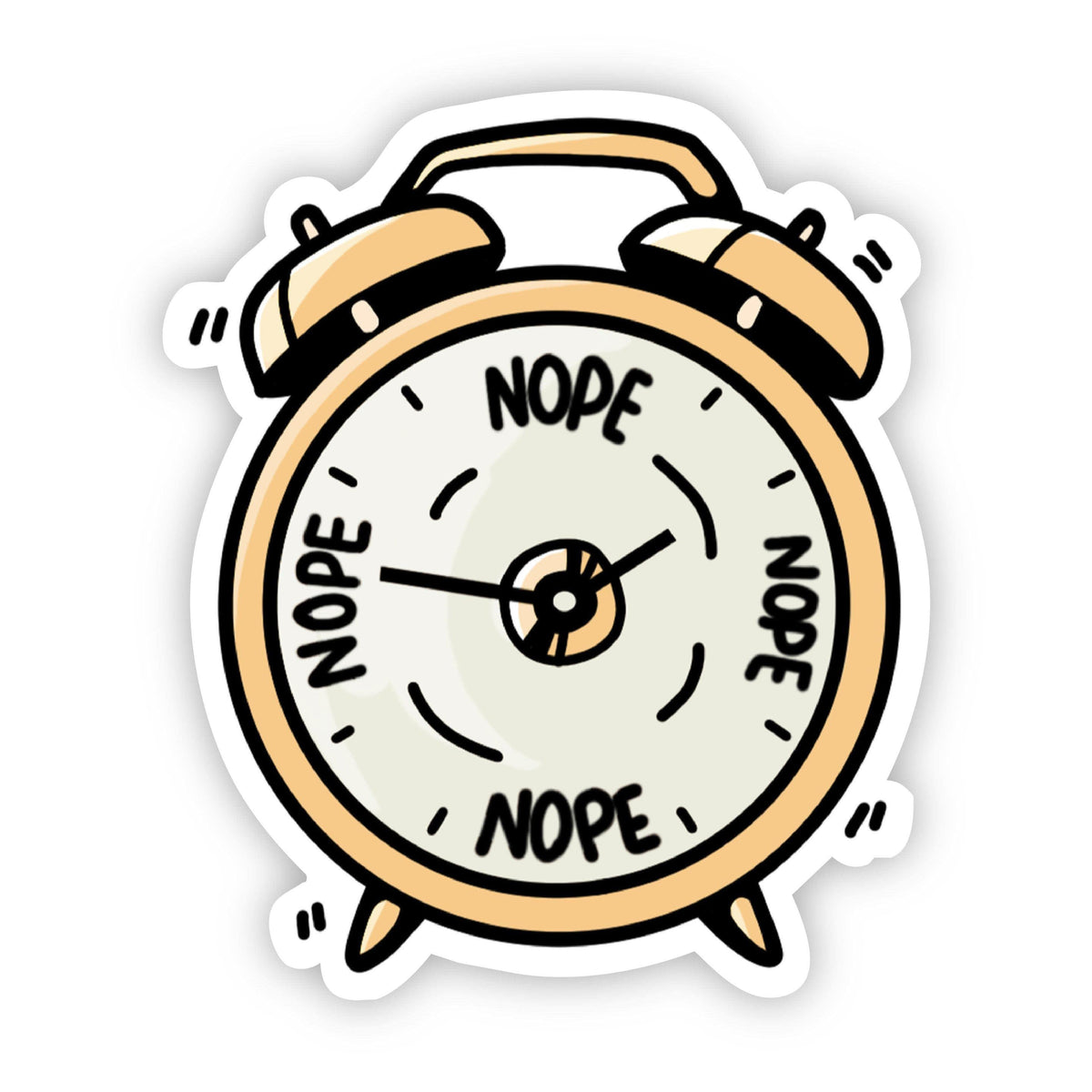 Nope Alarm Clock Sticker – Big Moods
