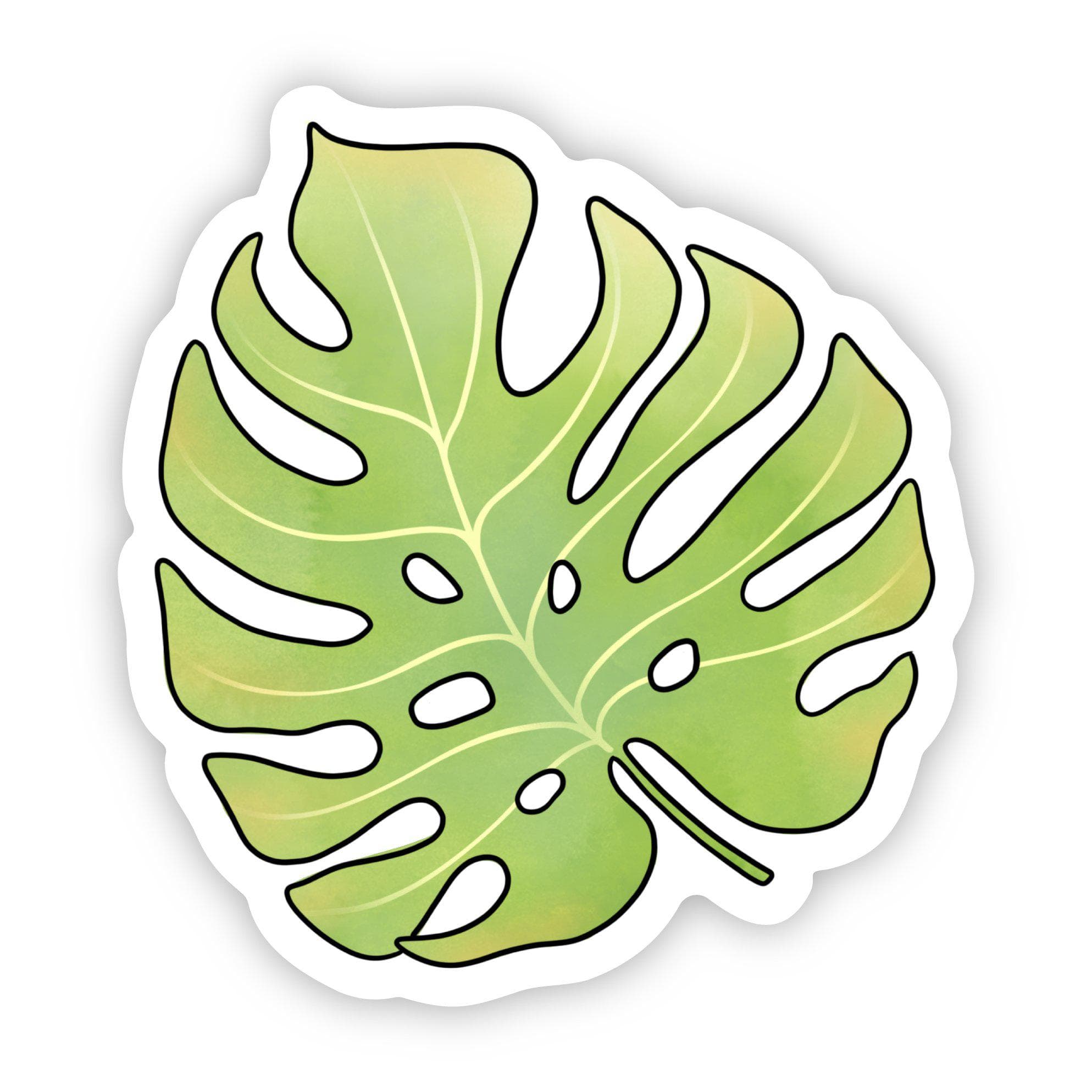 monstera sticker Green Leaf Aesthetic Sticker