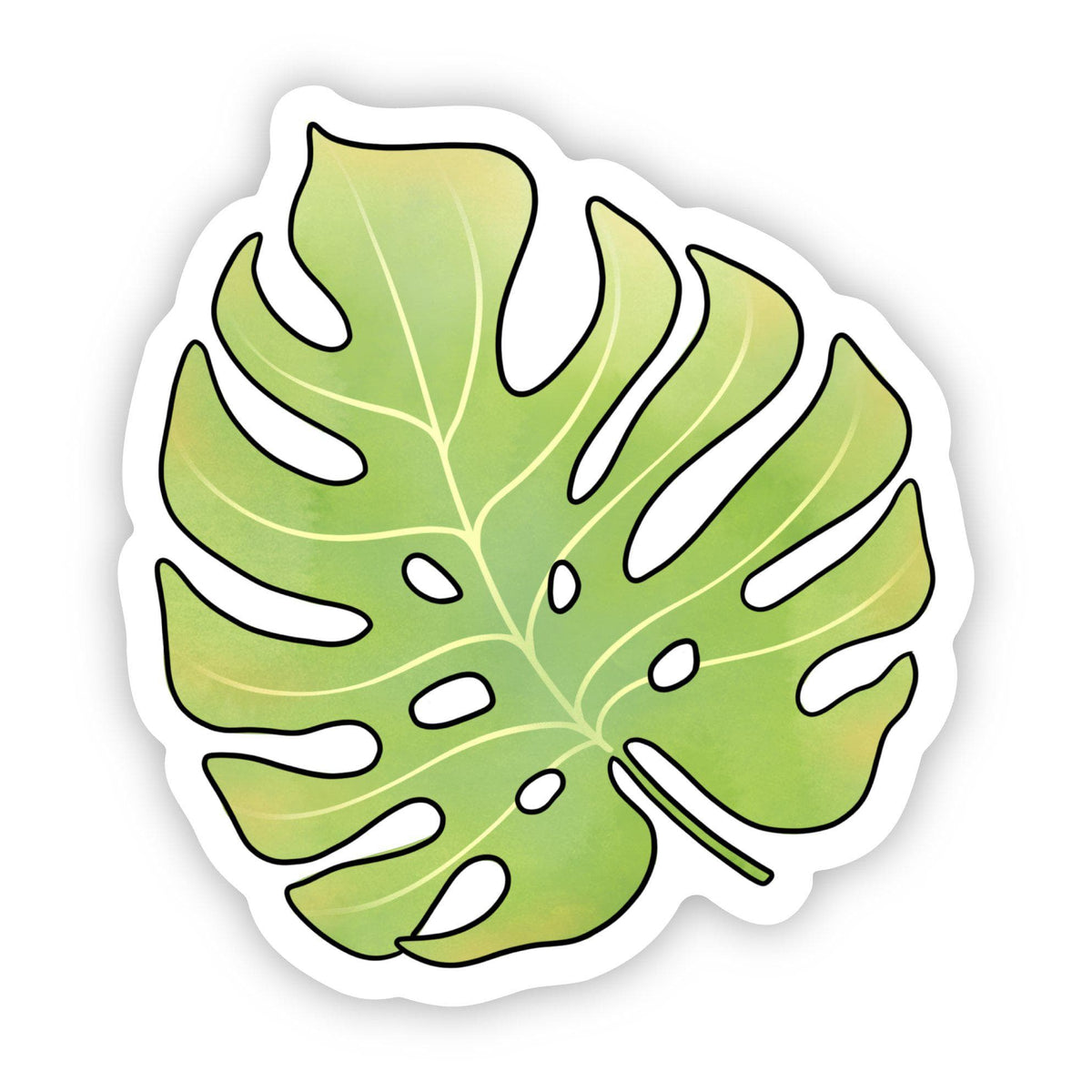 Green Leaf Aesthetic Sticker - Monstera – Big Moods