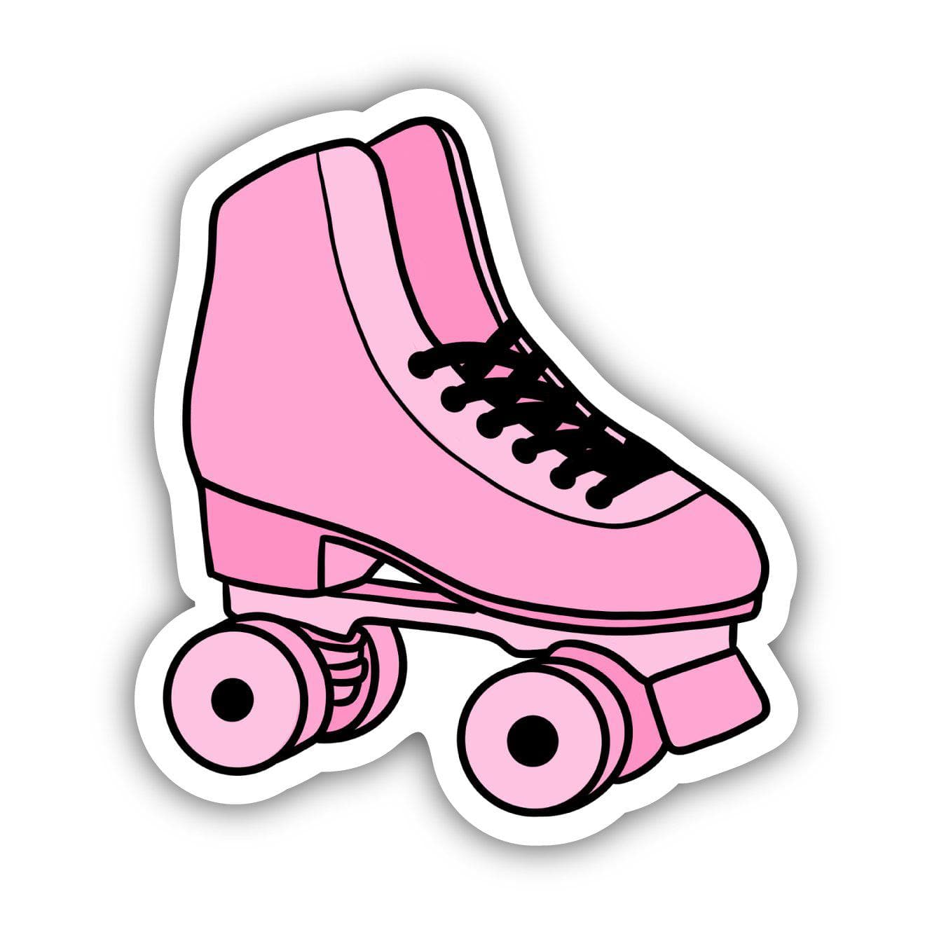 Pink Roller Skate Aesthetic Sticker – Big Moods