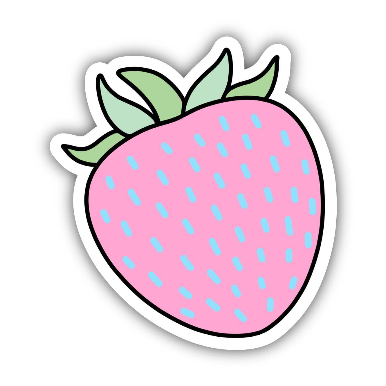 Multicolor Strawberry Aesthetic Sticker – Big Moods