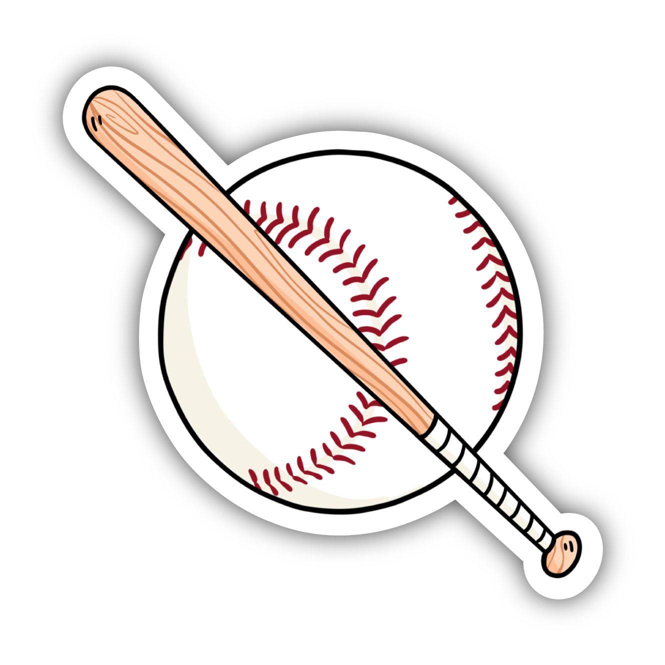 Baseball & Bat Sticker – Big Moods
