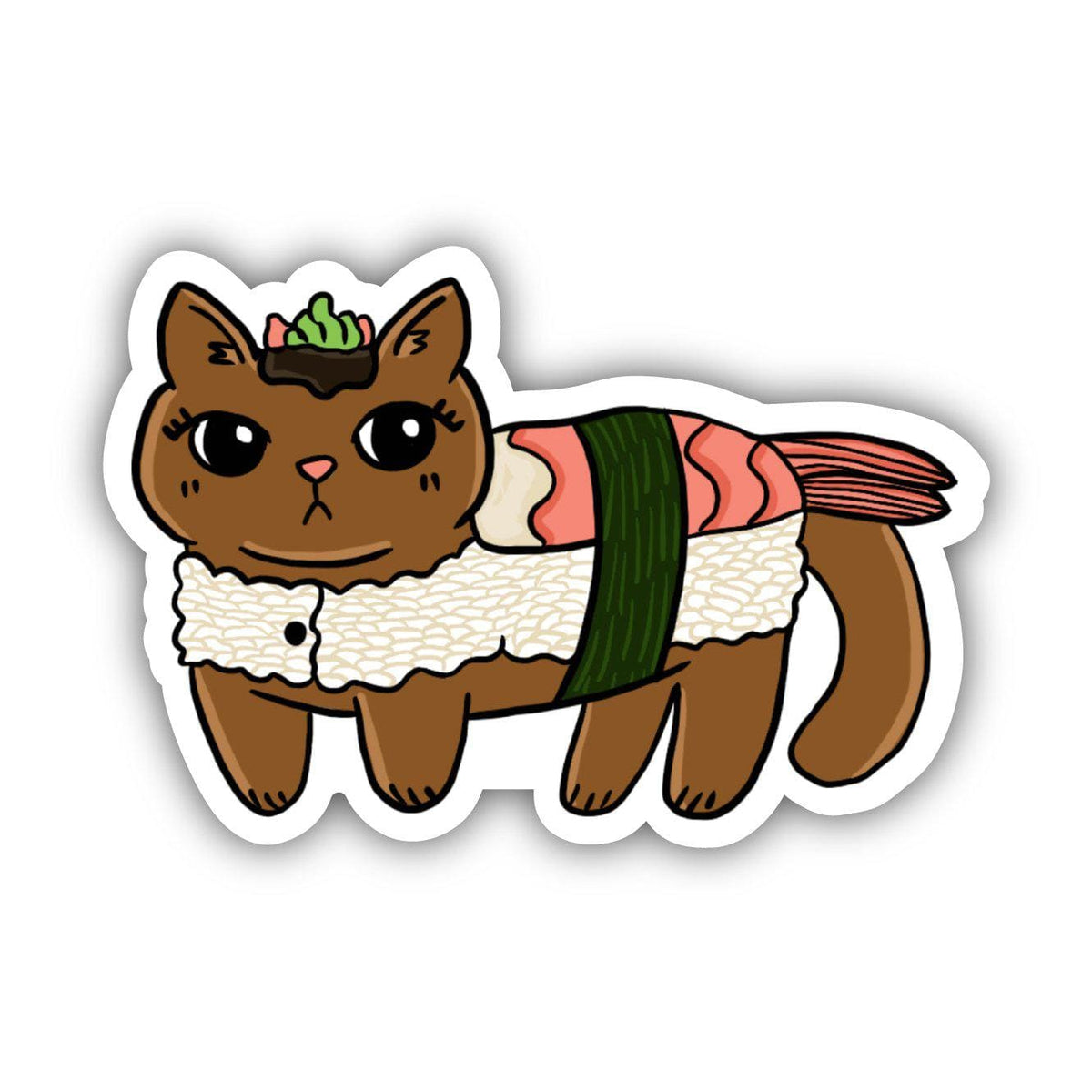 Cat Sushi Halloween Costume Sticker – Big Moods