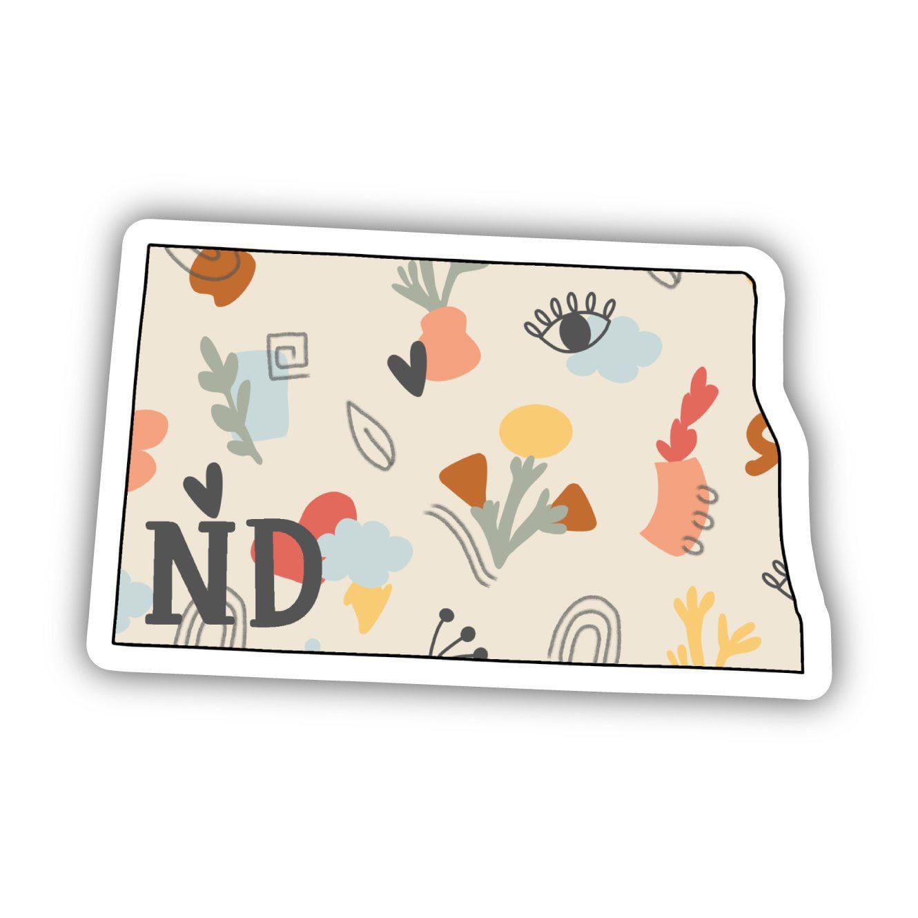 Nd Sticker North Dakota Abstract Pattern Sticker – Big Moods