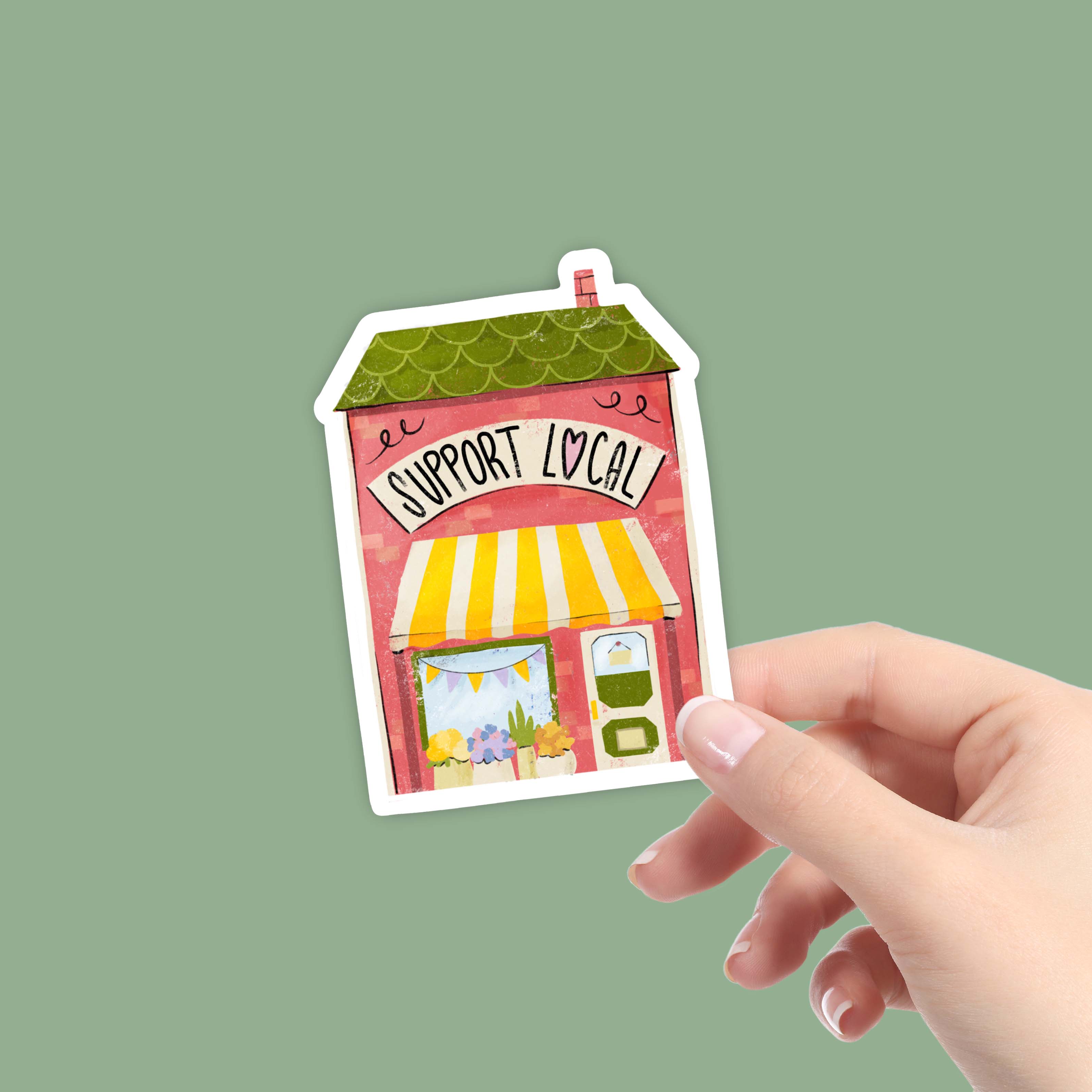 Support Local Sticker Support Local - Holiday Sticker – Big Moods