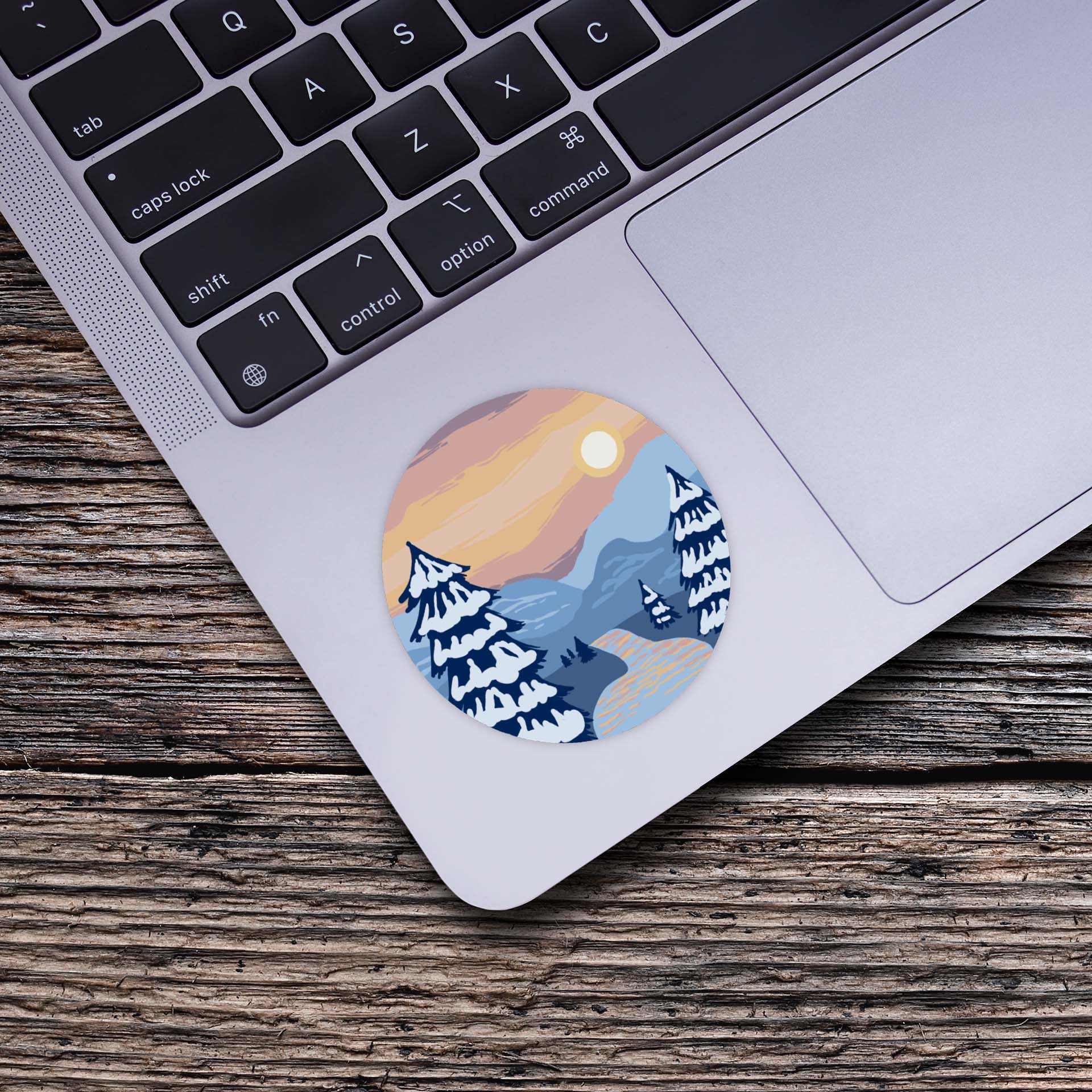 Snowy Sunset Winter Sticker – Big Moods