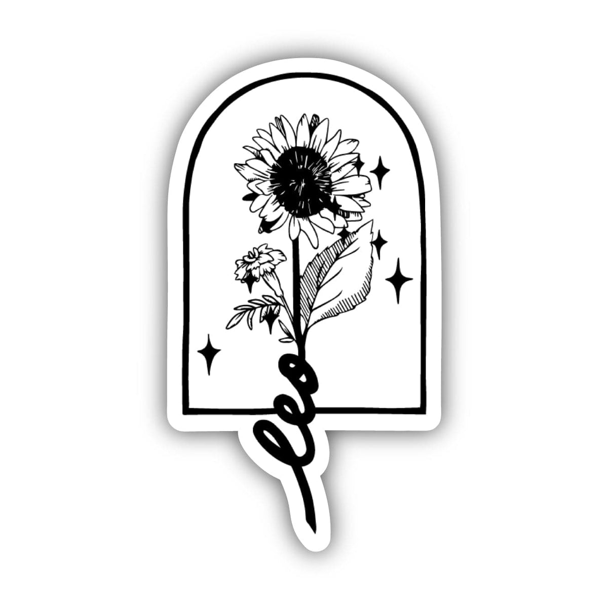 Leo Marigold & Sunflower Zodiac Sticker – Big Moods