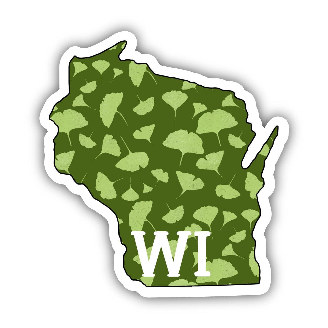 Wisconsin Green Background Wisconsin Green Nature Sticker – Big Moods
