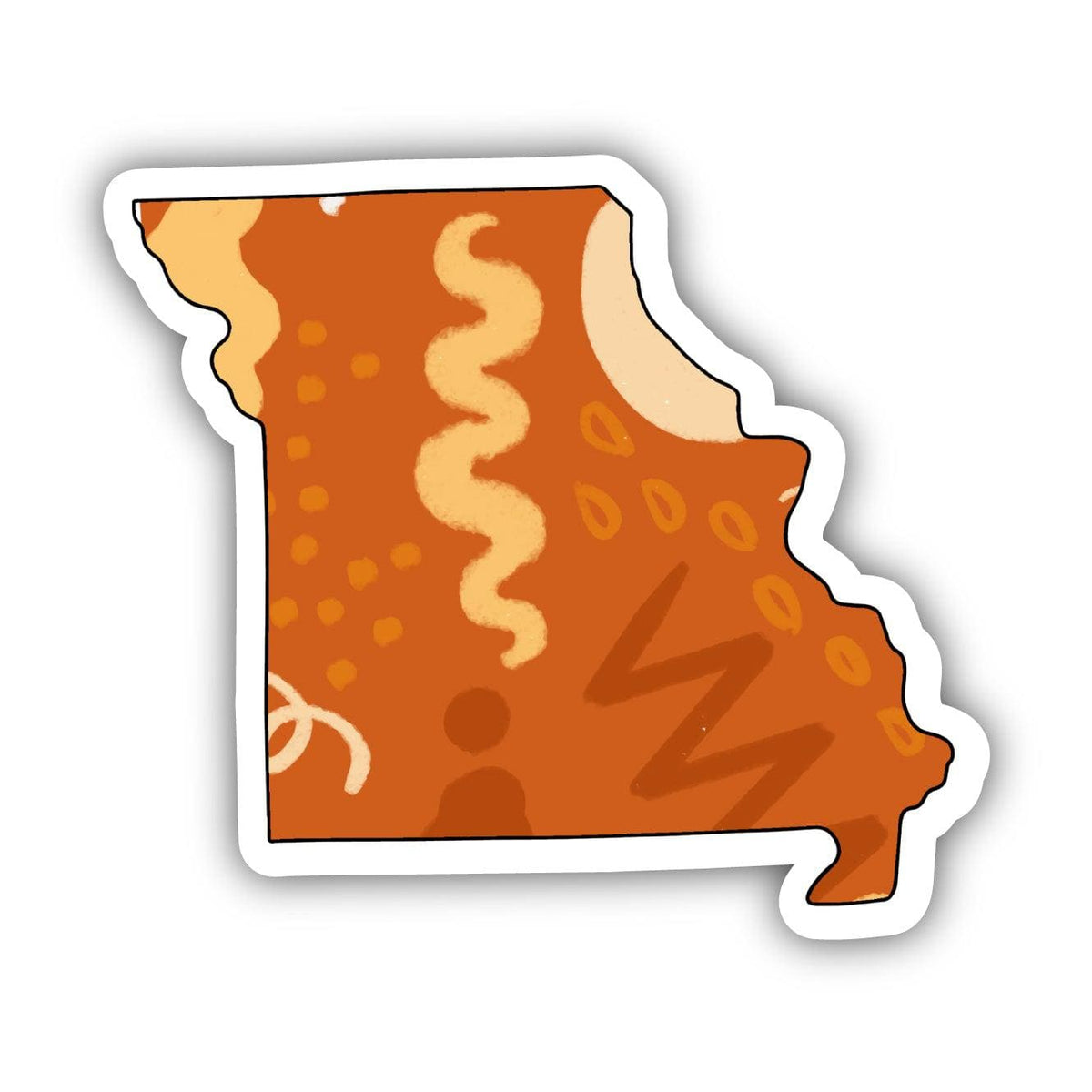 Missouri Orange Abstract Sticker – Big Moods
