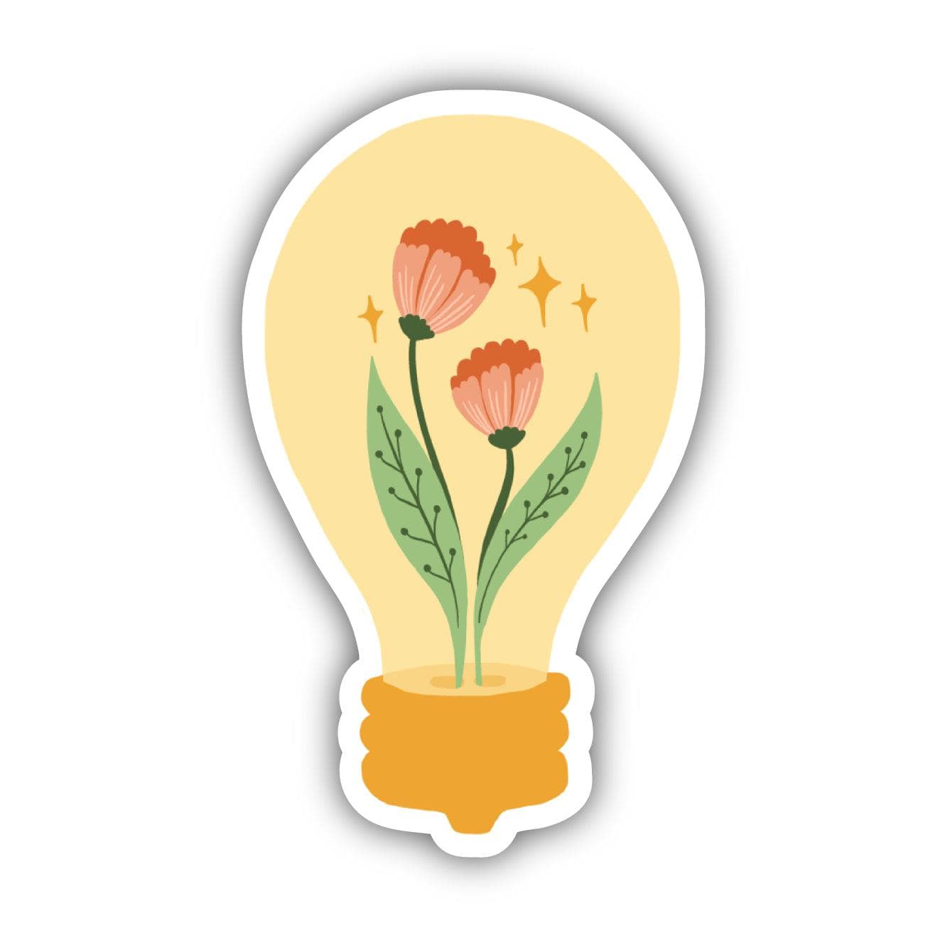 Floral Light Bulb Sticker – Big Moods