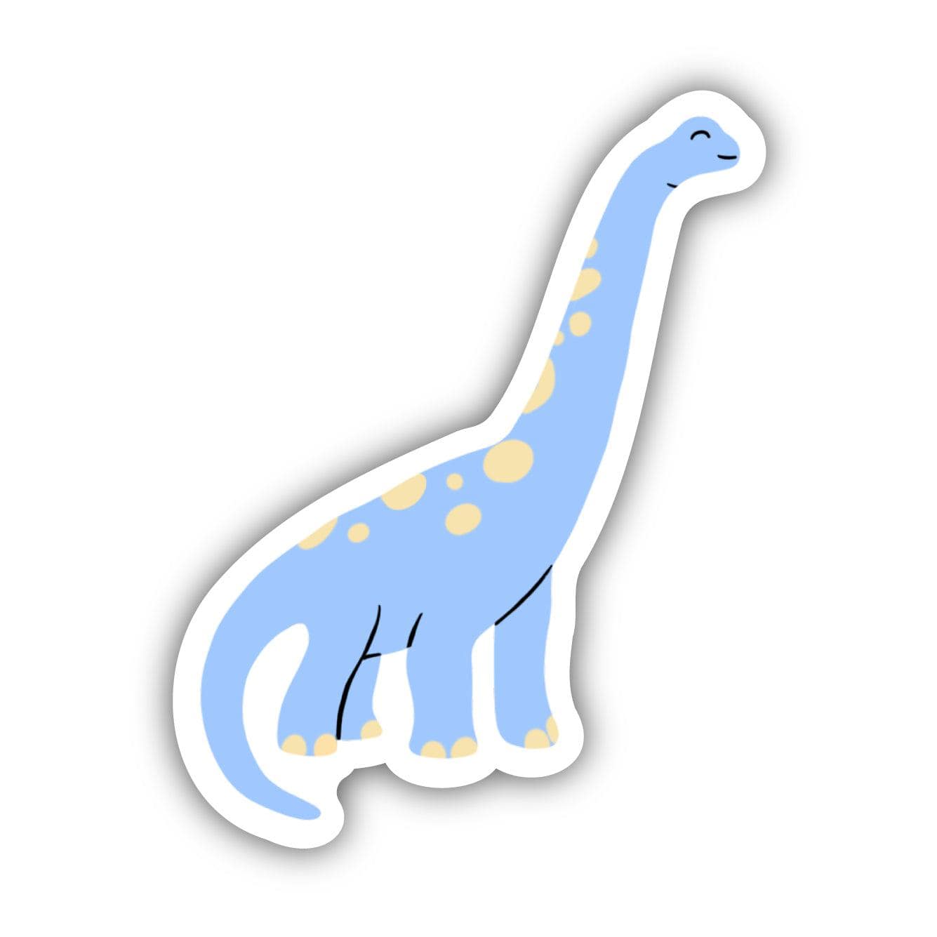 Cute Blue Long Neck Dinosaur Sticker – Big Moods