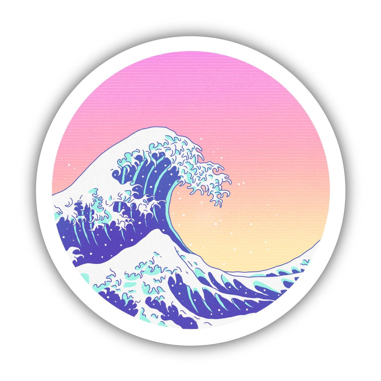Cool Wave Sticker Ocean Wave Sticker – Big Moods
