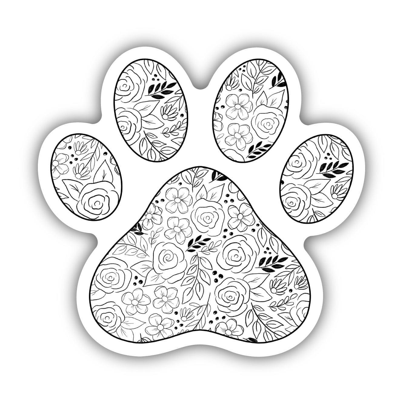 Paw Print Coloring Page