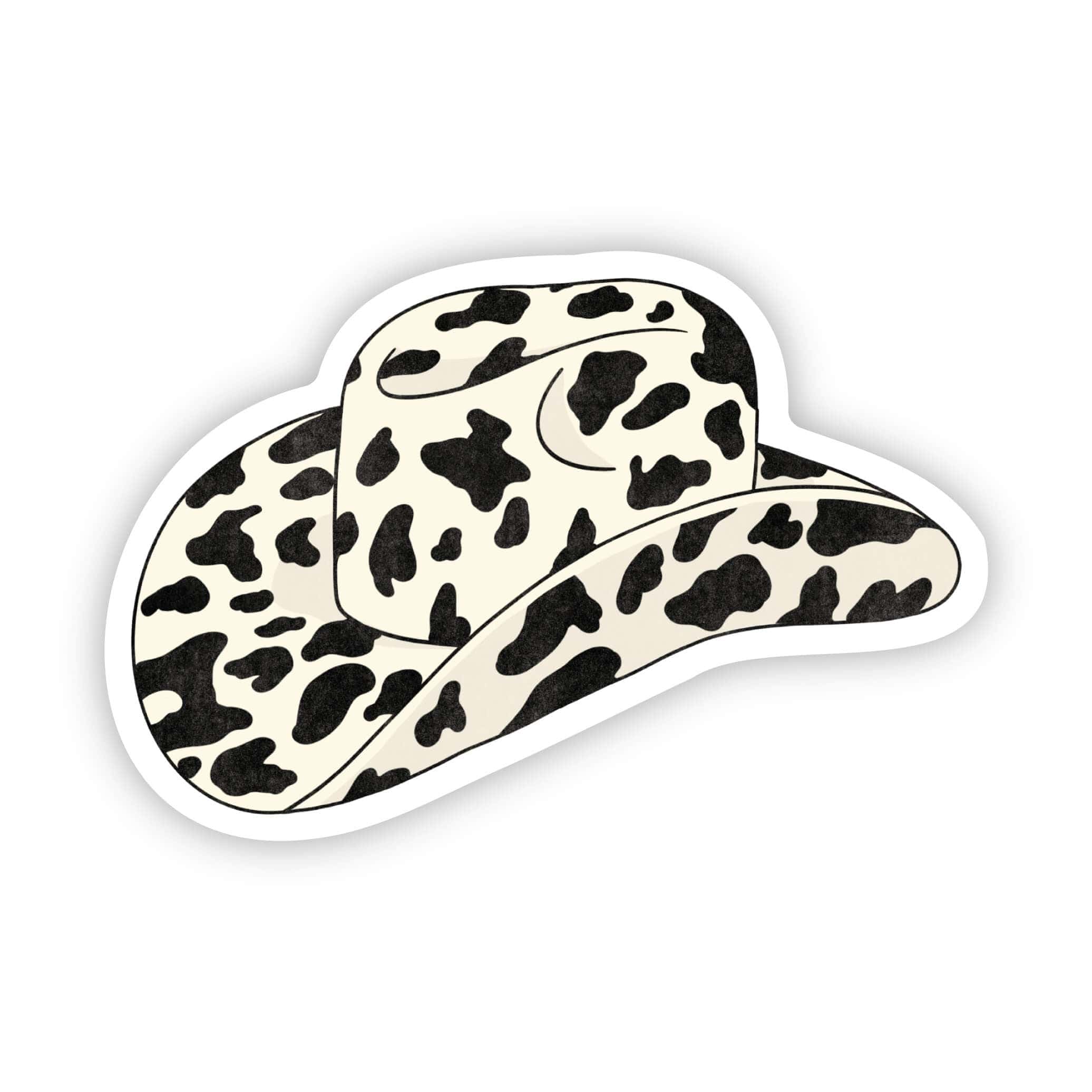 Cow Print Cowboy Hat Sticker – Big Moods