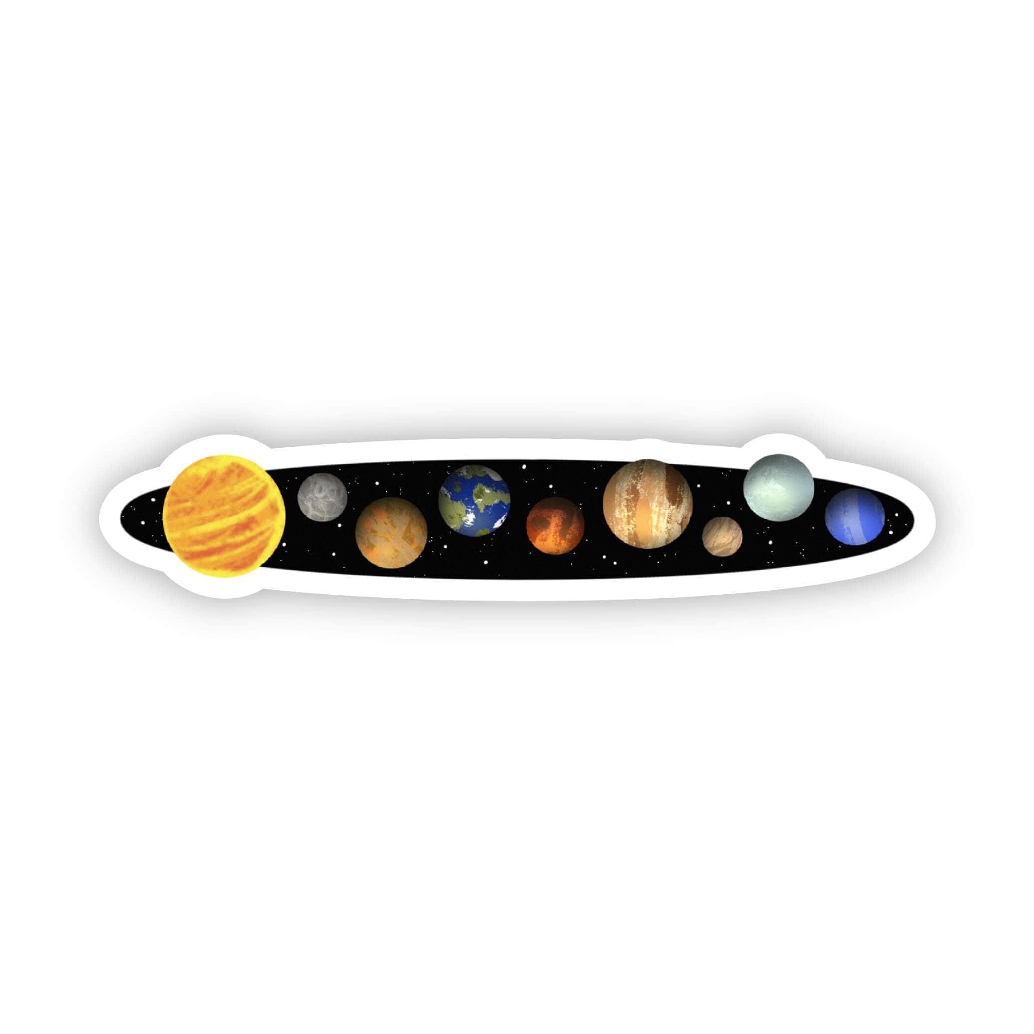 8 Planets & Moon Sticker
