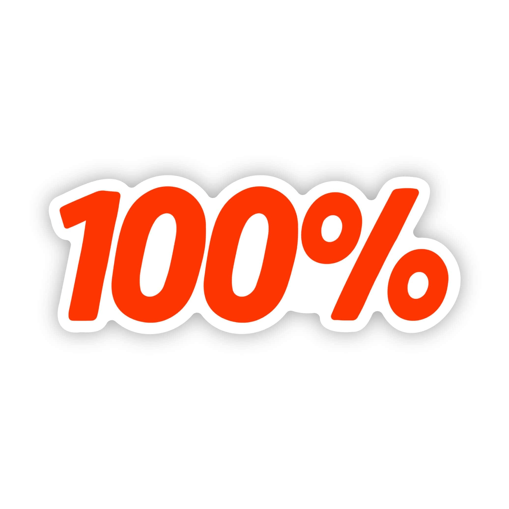100% Sticker - Red