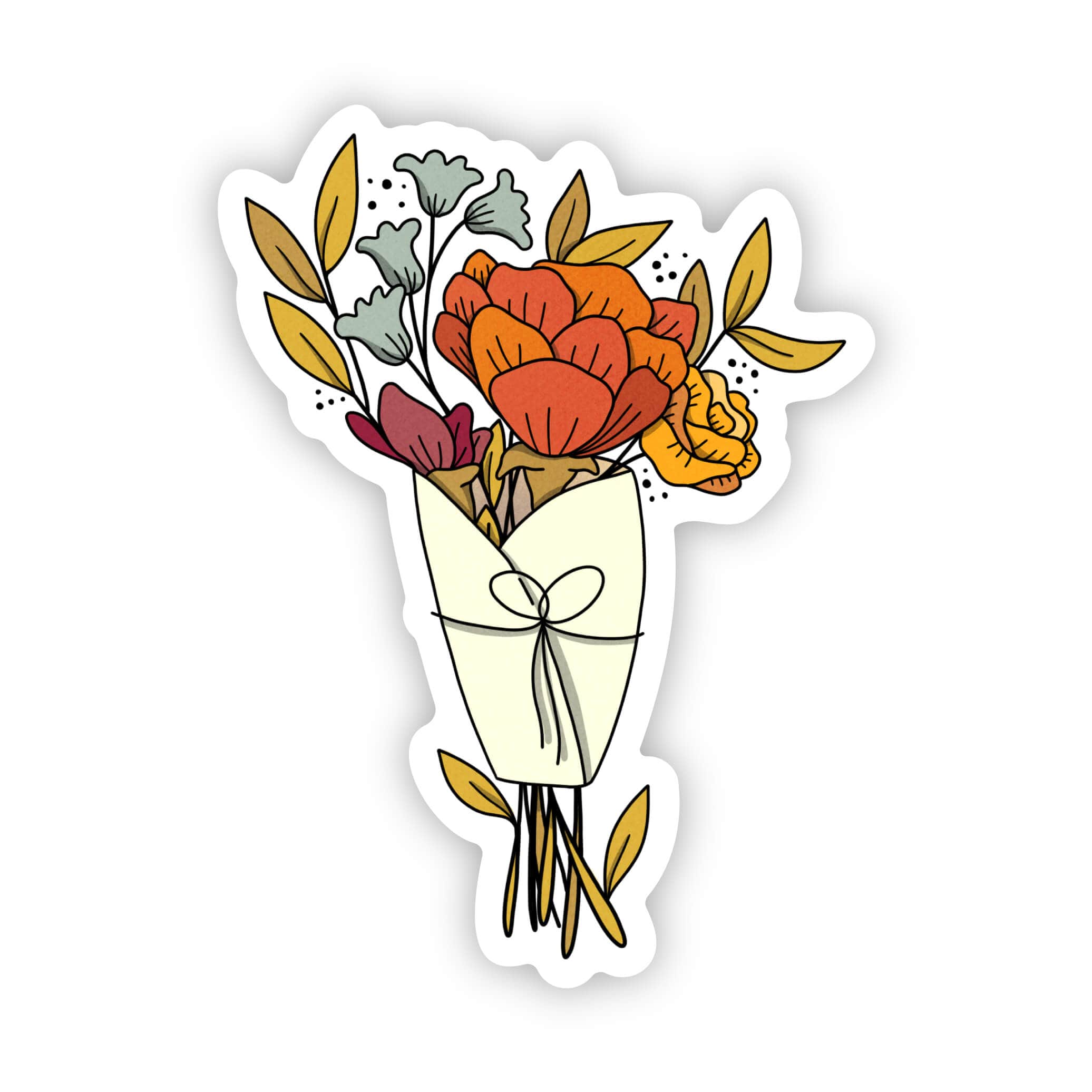 Fall Bouquet of Flowers Sticker – Big Moods