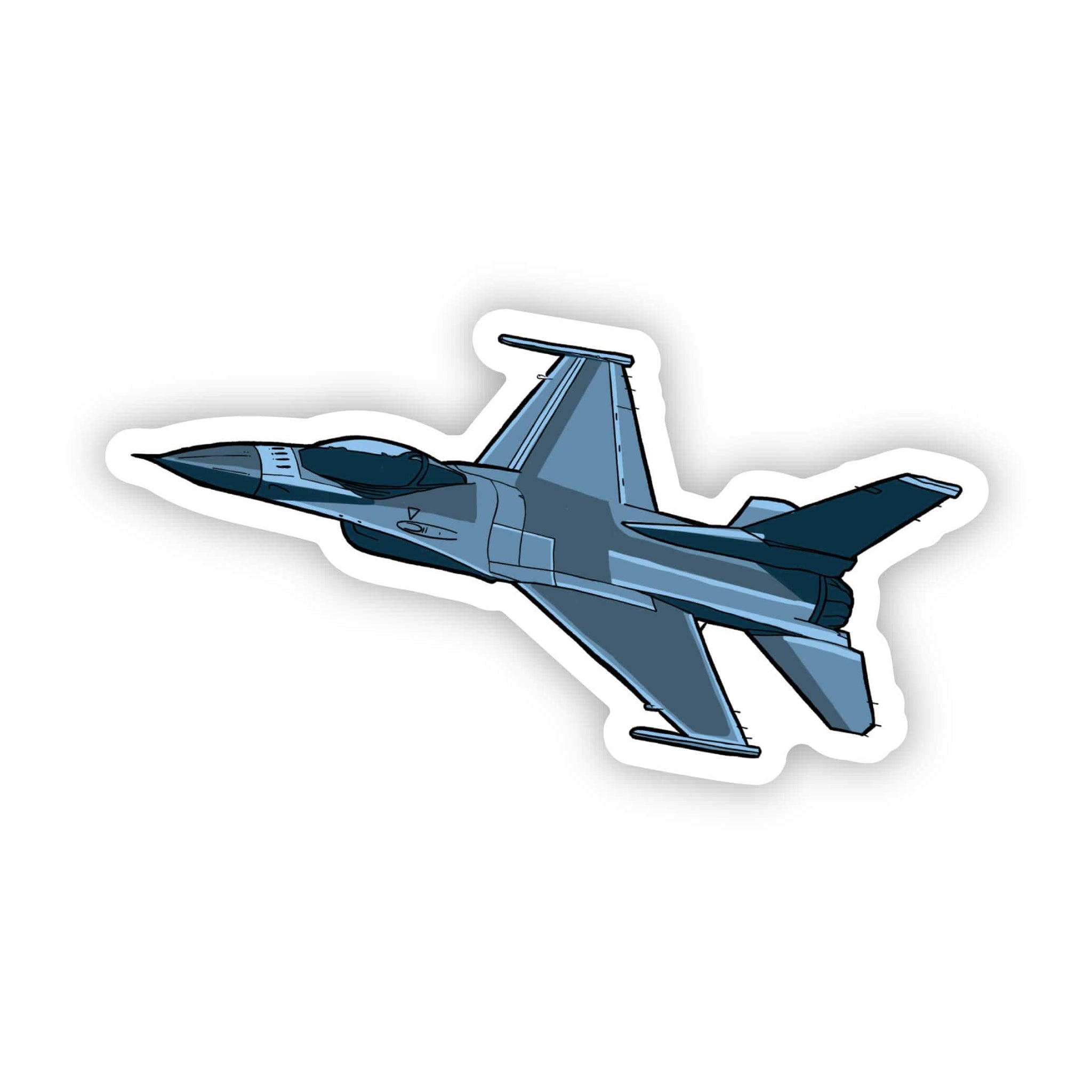 Blue Military Aircraft Plane Jet Sticker, image size:2048x2048