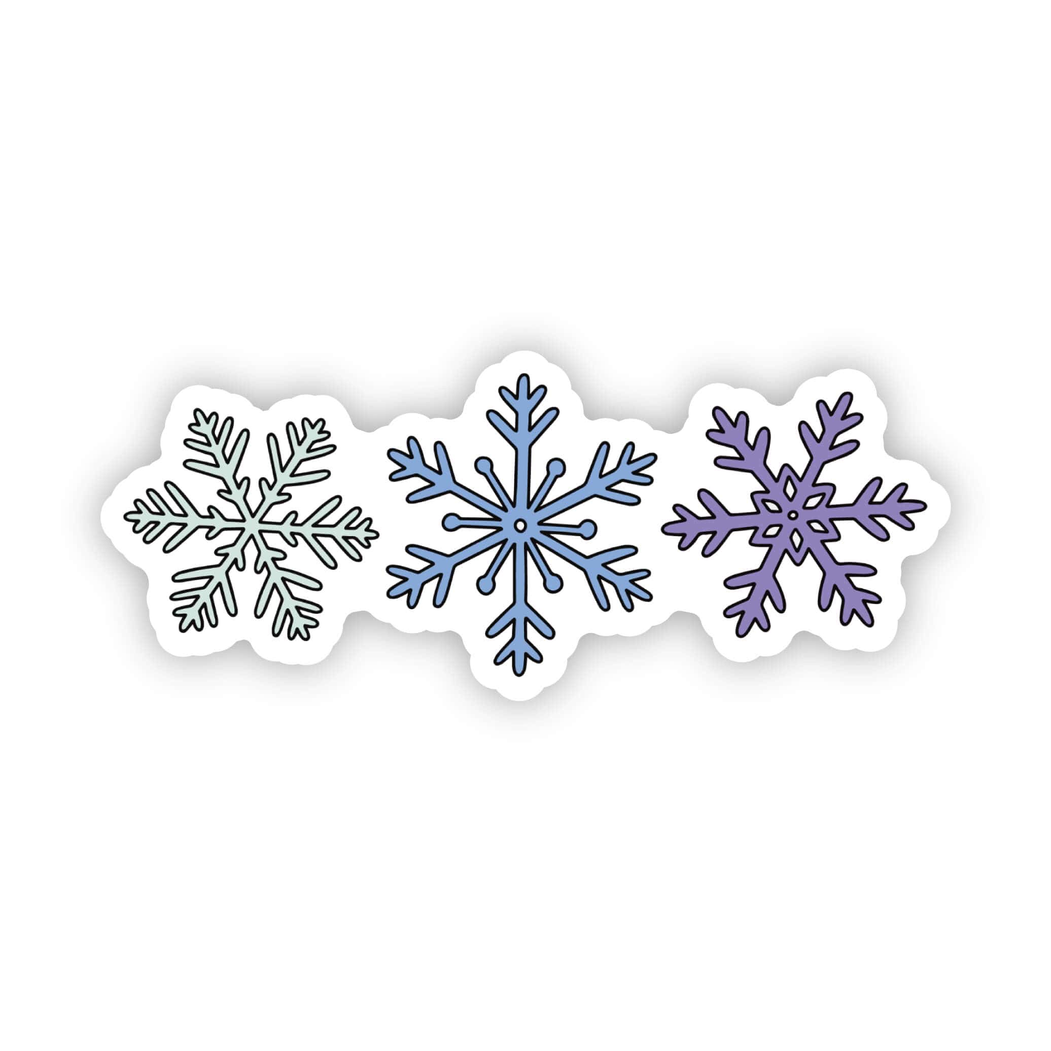 Snowflake Sitcker 3 Snowflakes Sticker – Big Moods