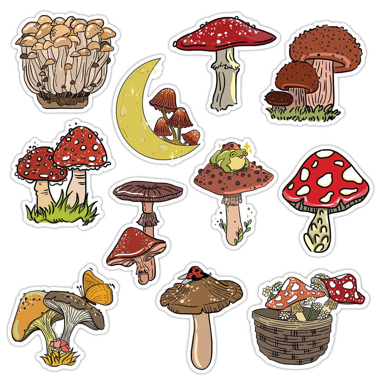 Mushroom Sticker 11 Pack – Big Moods