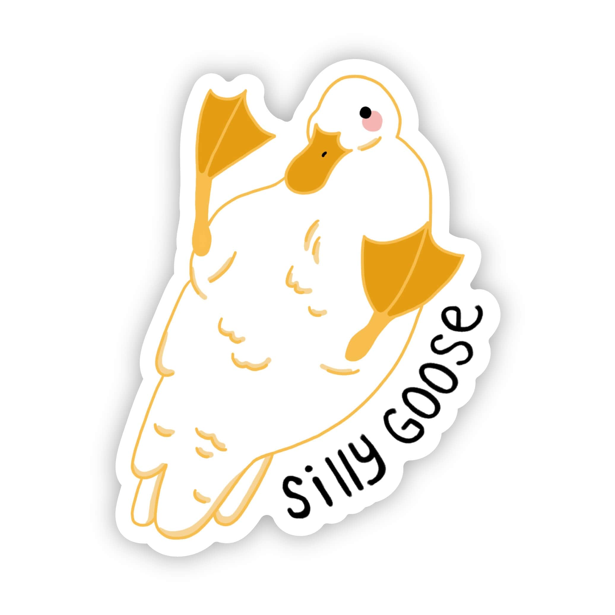 Silly goose animal pun sticker