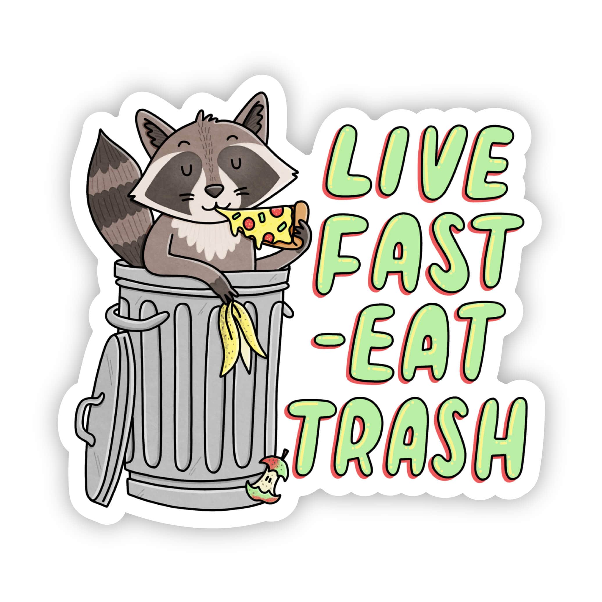 Cute Raccoon Sticker Pack - Funny Raccoon Stickers - Animal Stickers -  Trinket Kingdom