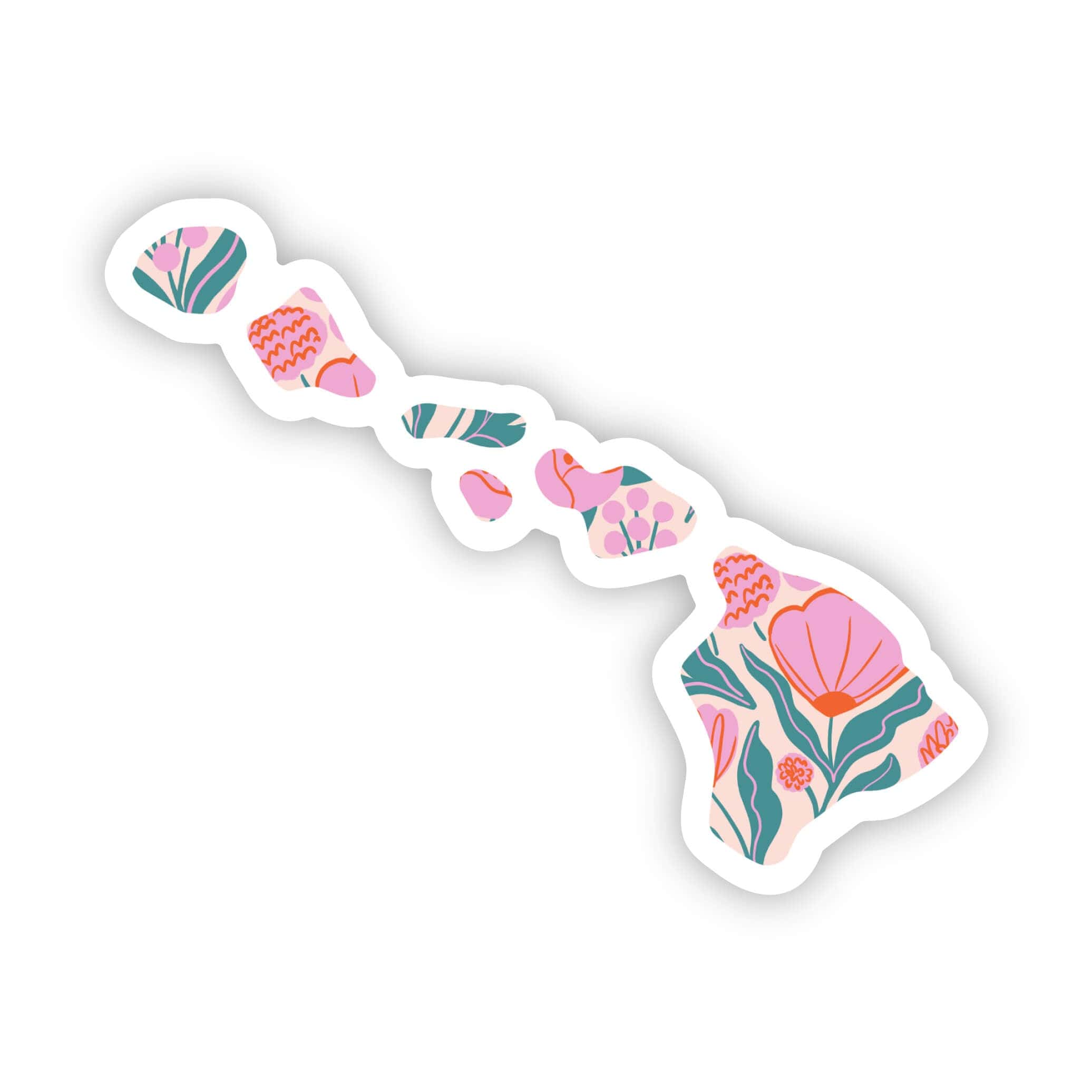 Hawaii Sticker Female Hawaii Sticker - Elegant Floral – Big Moods