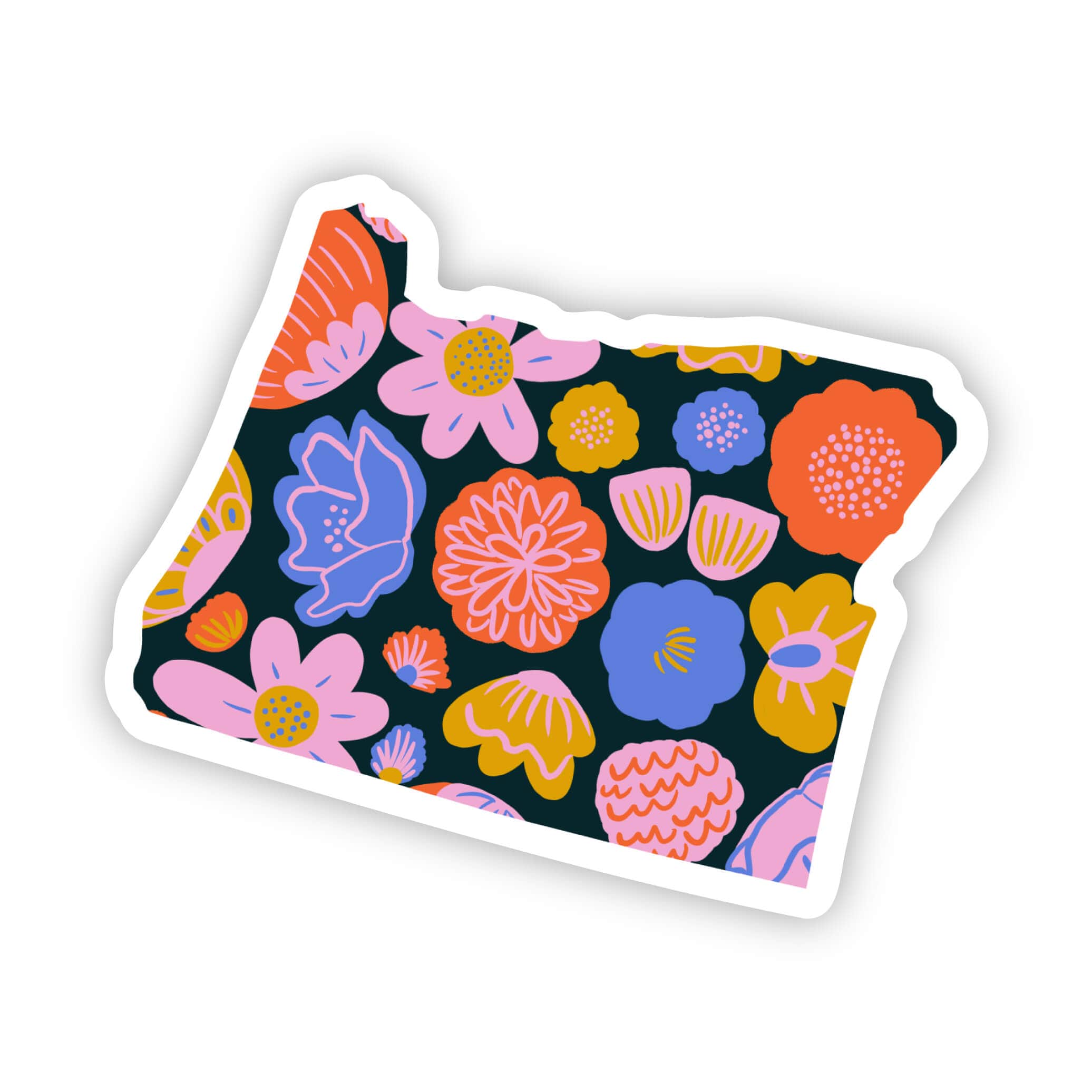 Springfield Oregon Sticker Oregon Sticker - Colorful Flower – Big Moods