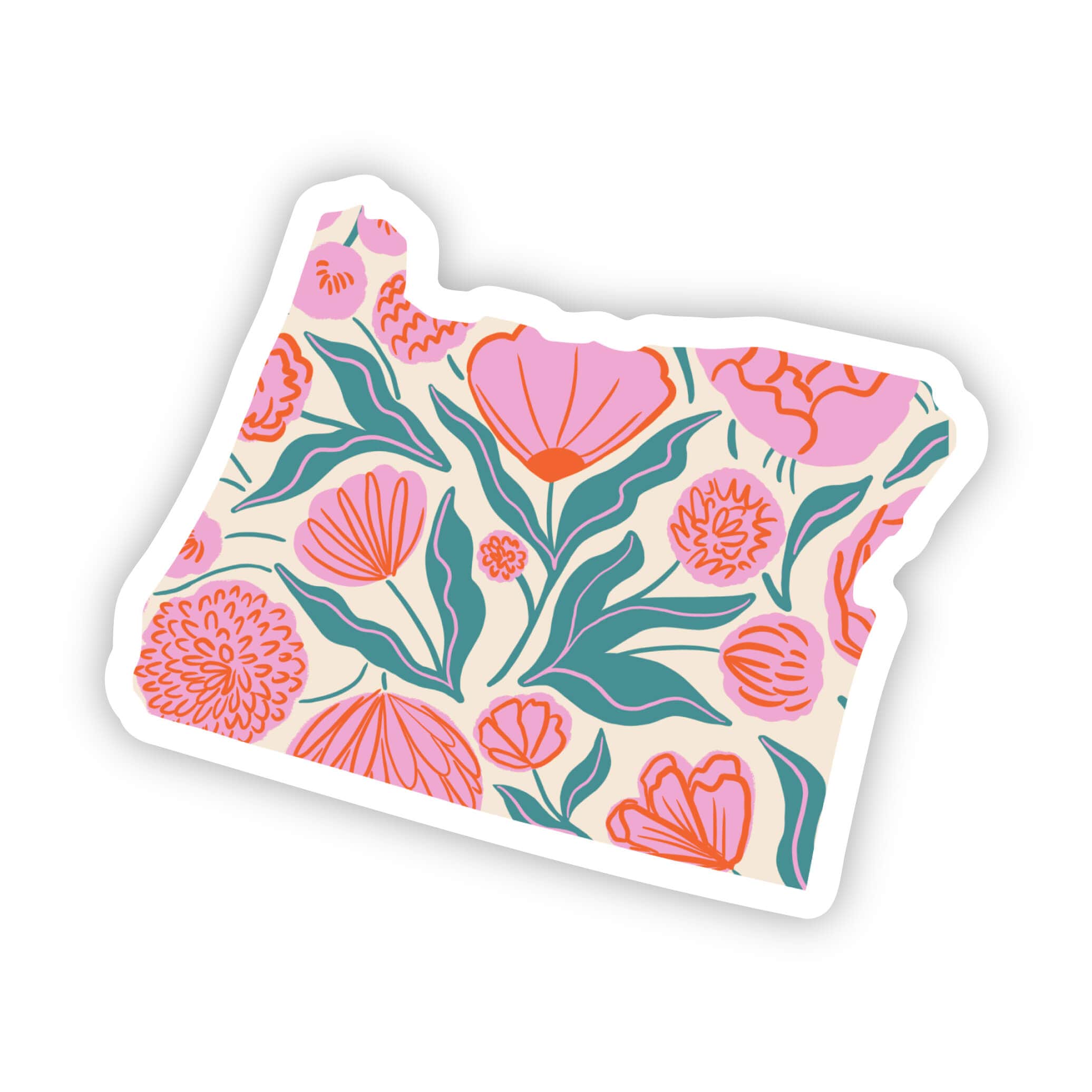Sticker Bush Oregon Oregon Sticker - Elegant Floral – Big Moods