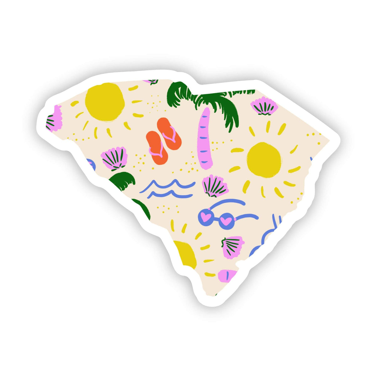 Sc Llr Sticker South Carolina Sticker - Beach – Big Moods