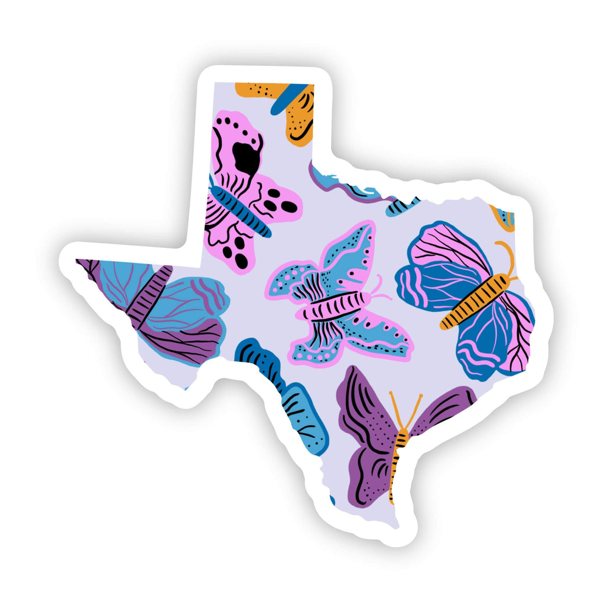Texas Sticker - Moth & Butterfly – Big Moods