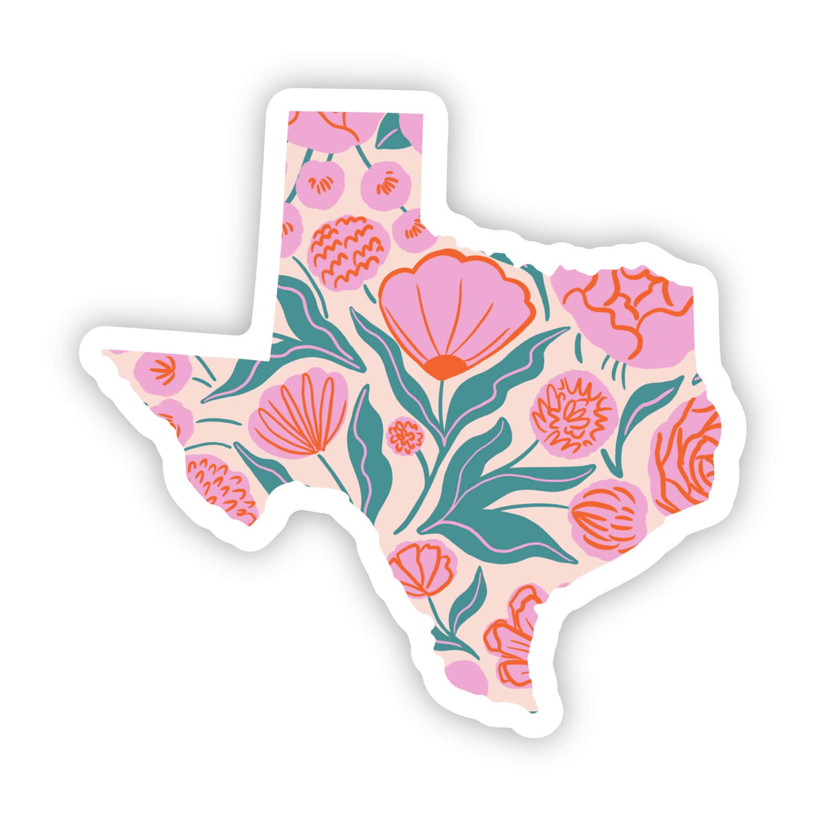 Texas Sticker - Elegant Floral – Big Moods