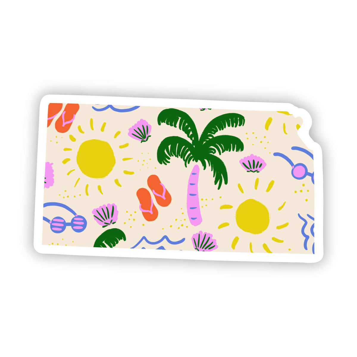 Kansas Sticker - Beach – Big Moods