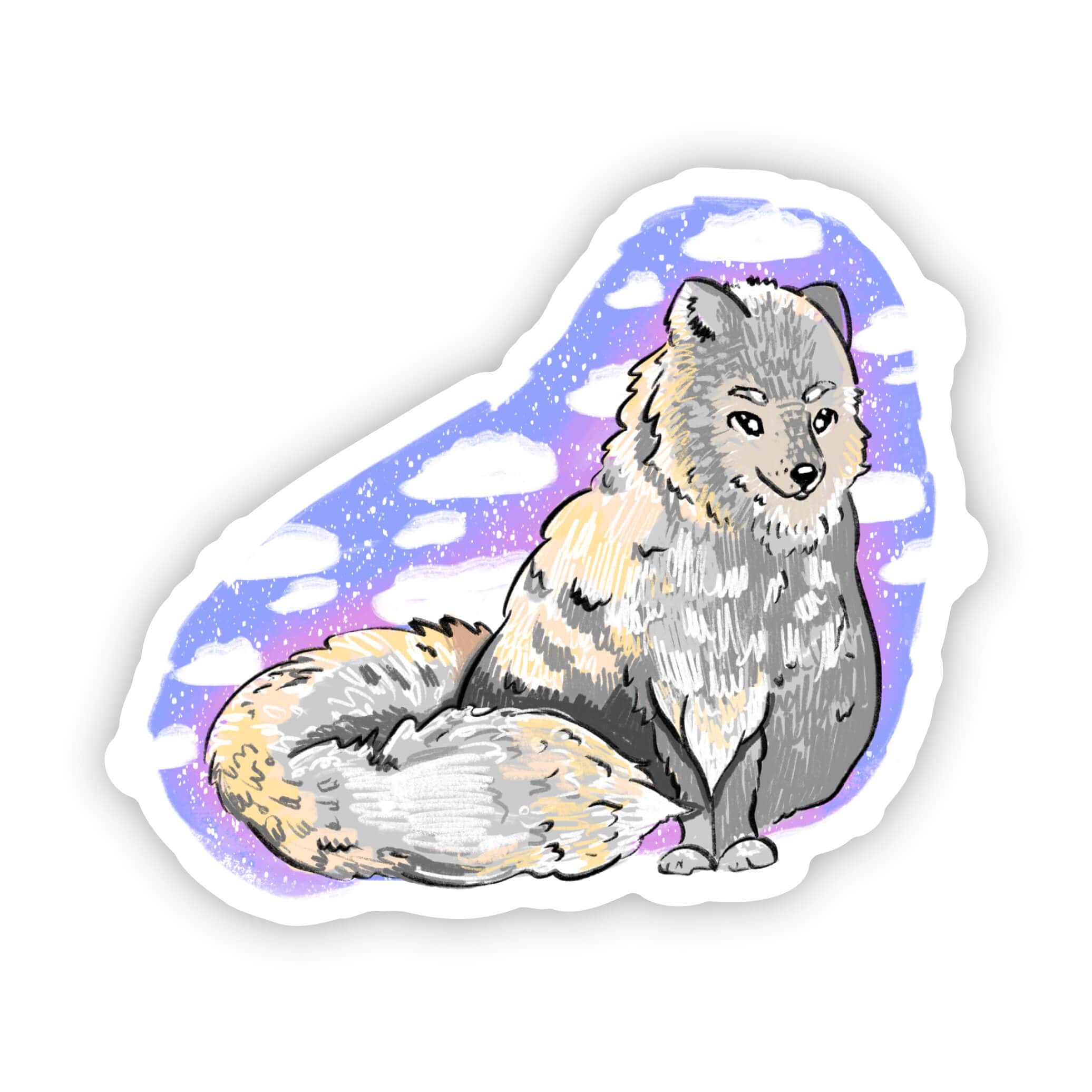 Ratic Sticker Arctic Fox sticker – Big Moods