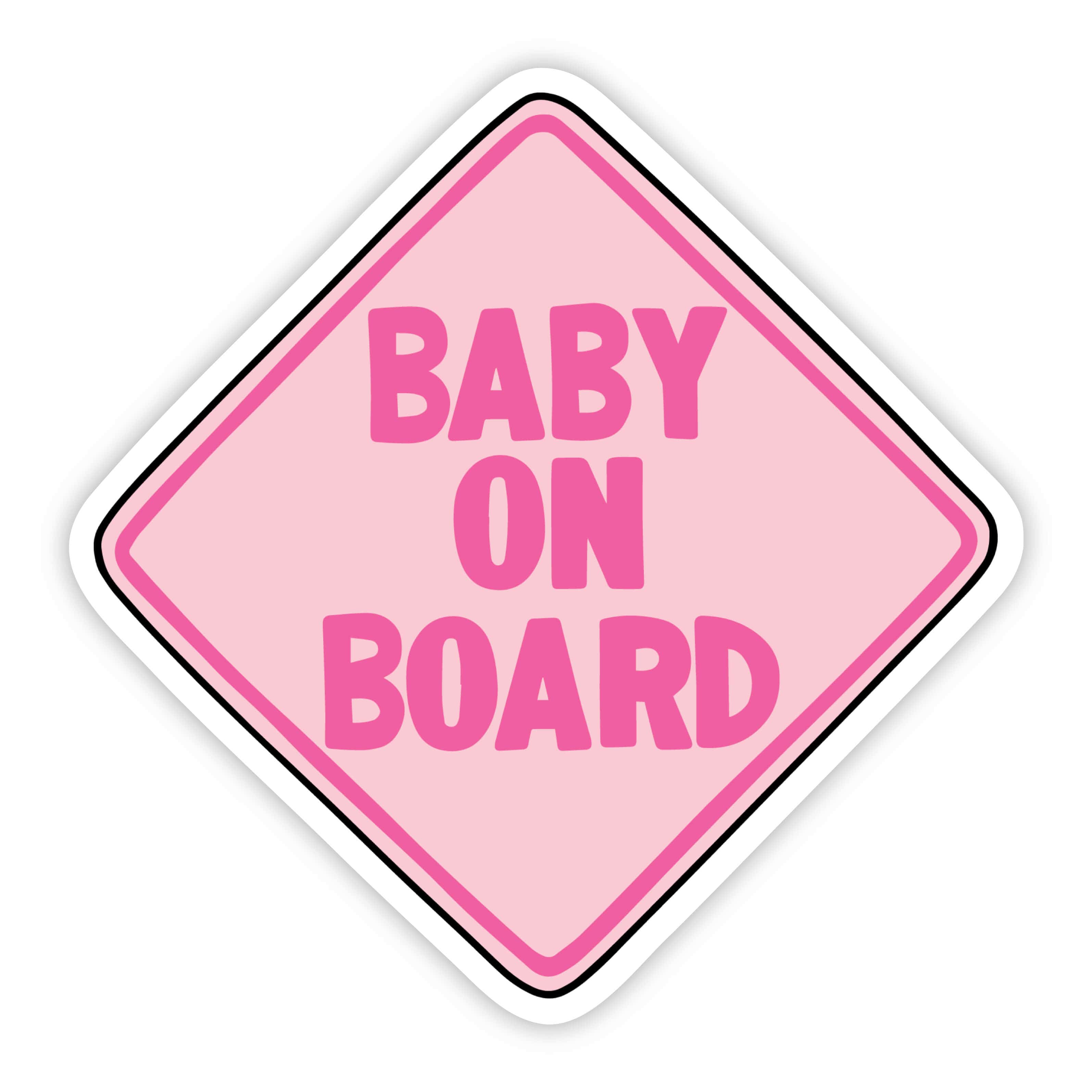 Baby On Board Pink - Large 5