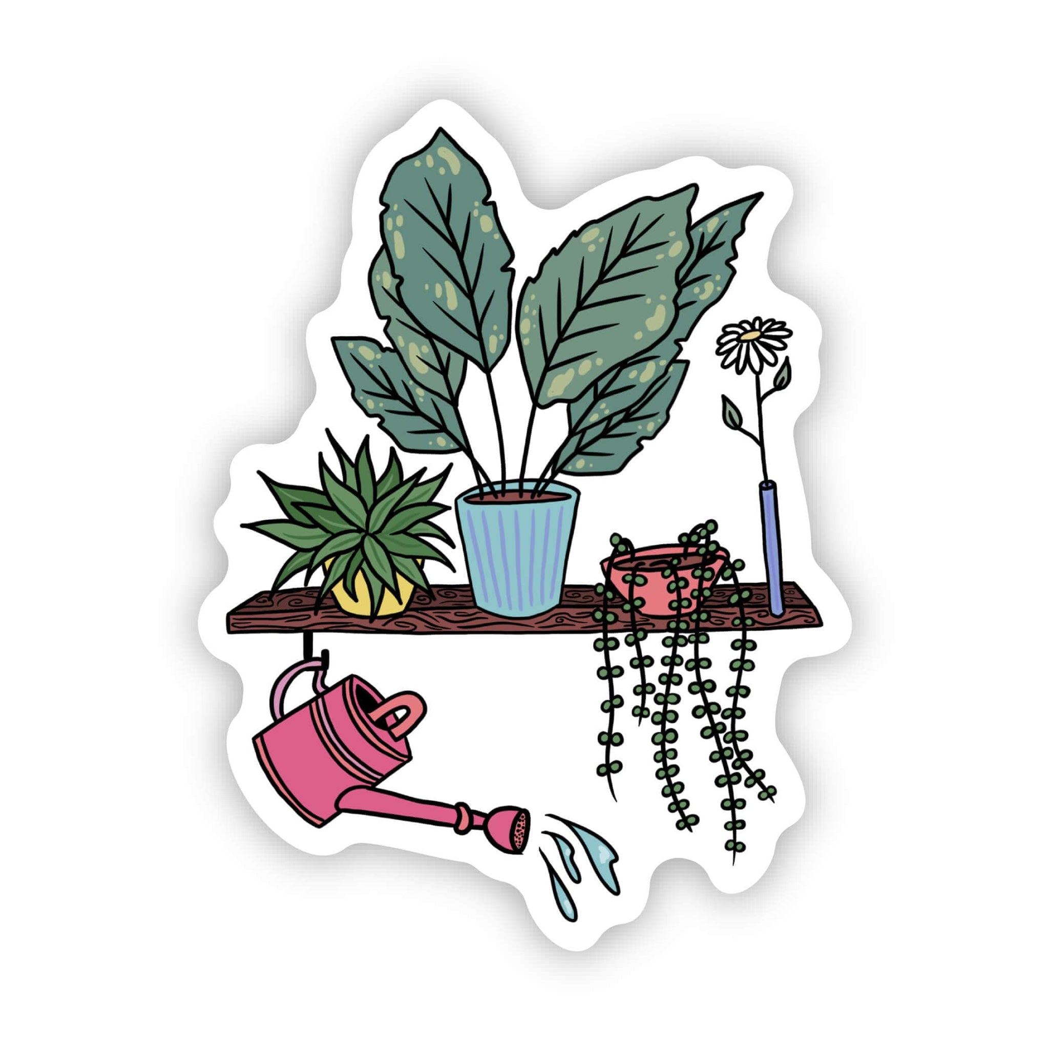 hanging plant stickers Cute plants sticker – Big Moods