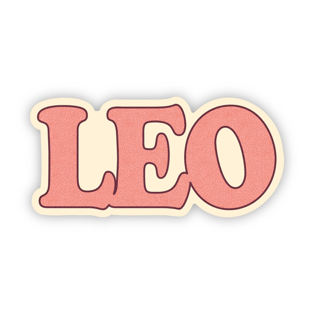 Sticker Names Leo Leo Lettering Sticker – Big Moods
