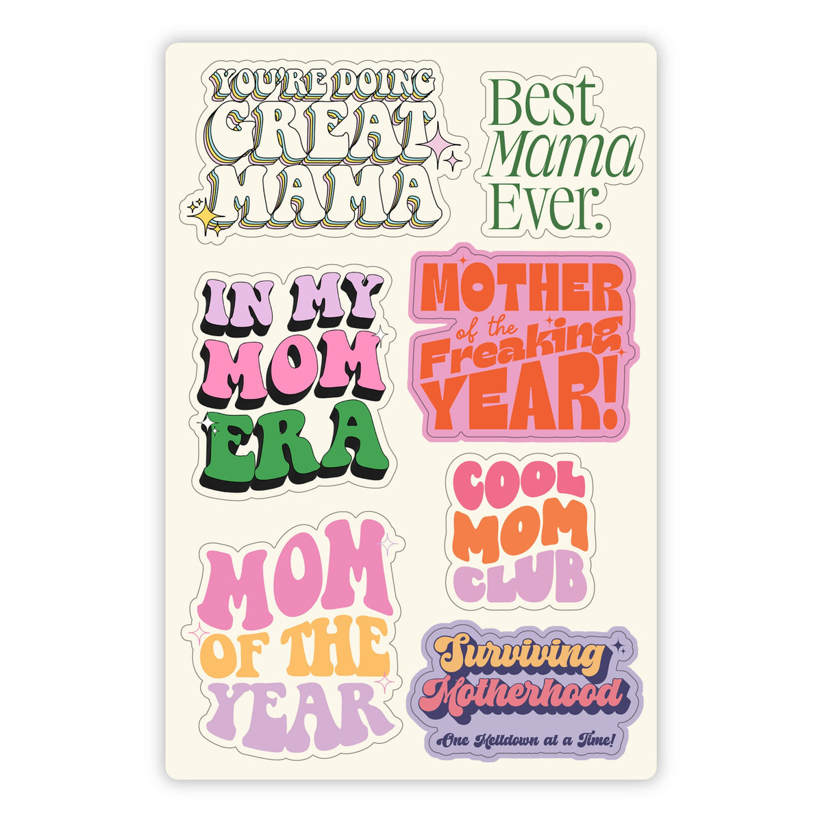 Mums Pdf Sticker Mom Stickers Mini Sticker Sheet – Big Moods