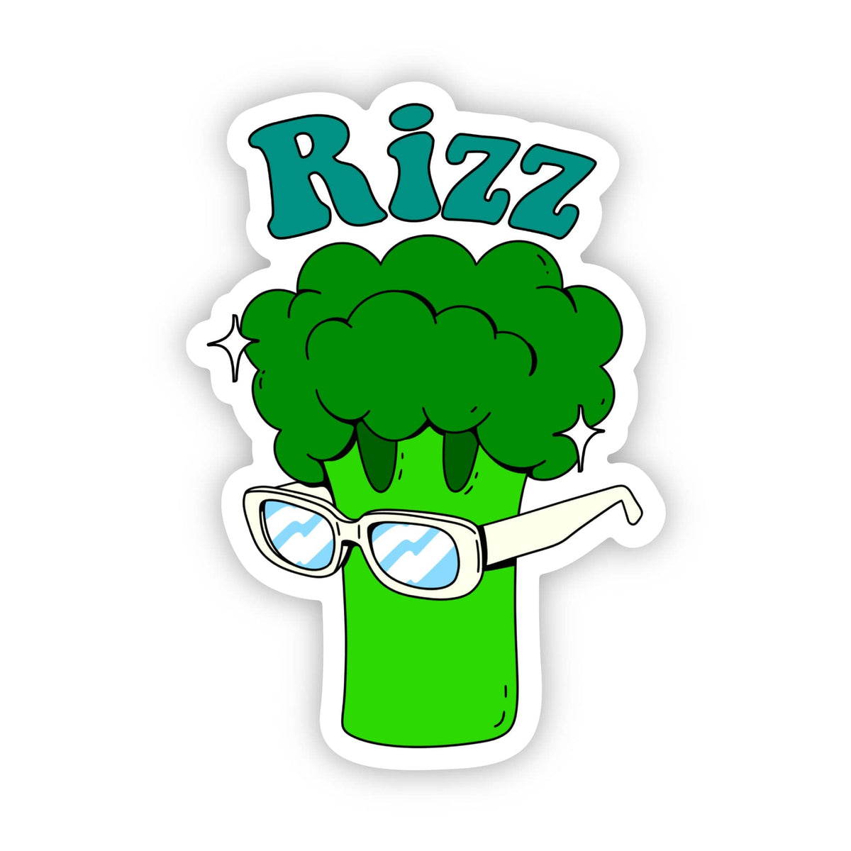 Watermelon Rizz Rizz Broccoli Meme Gen Z Sticker β Big Moods