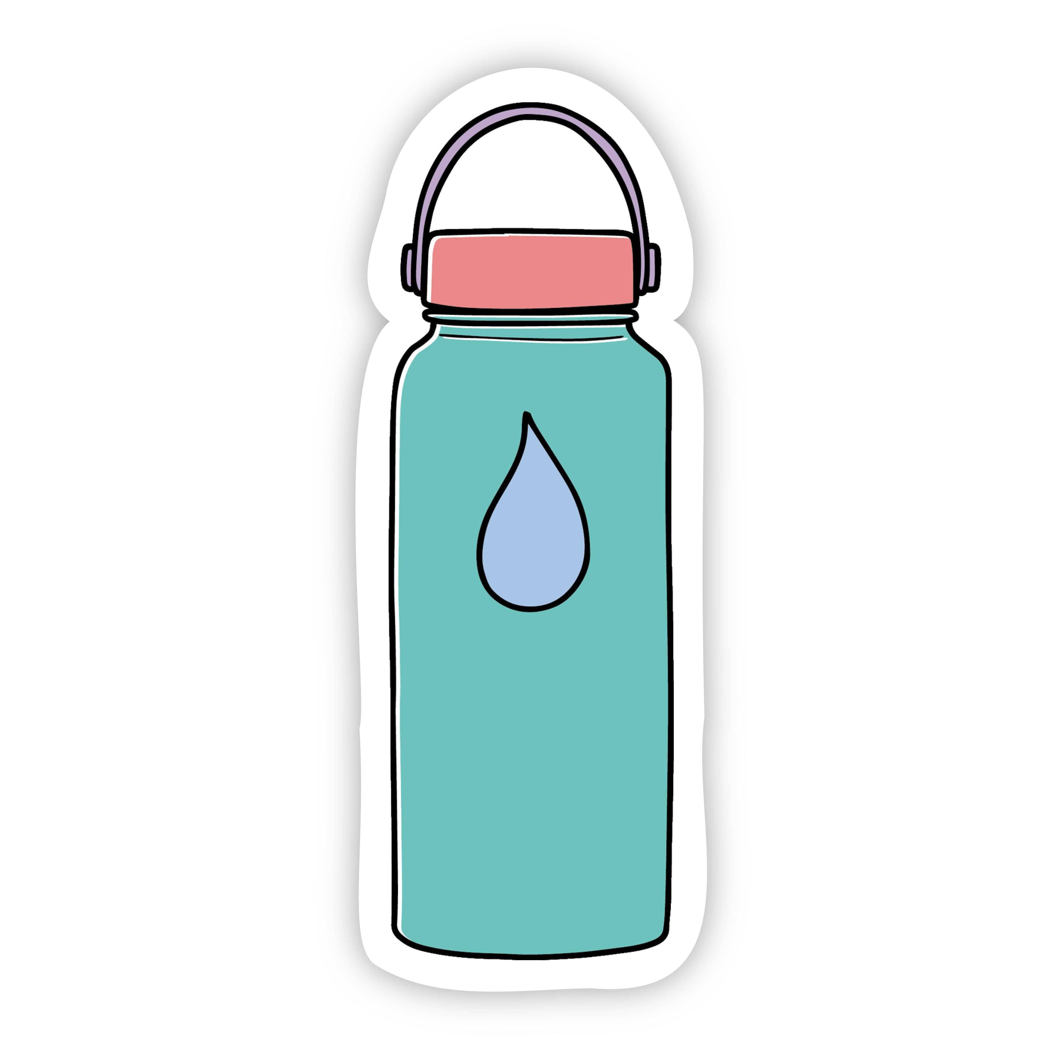 Water Bottle Multi Color Aesthetic Sticker