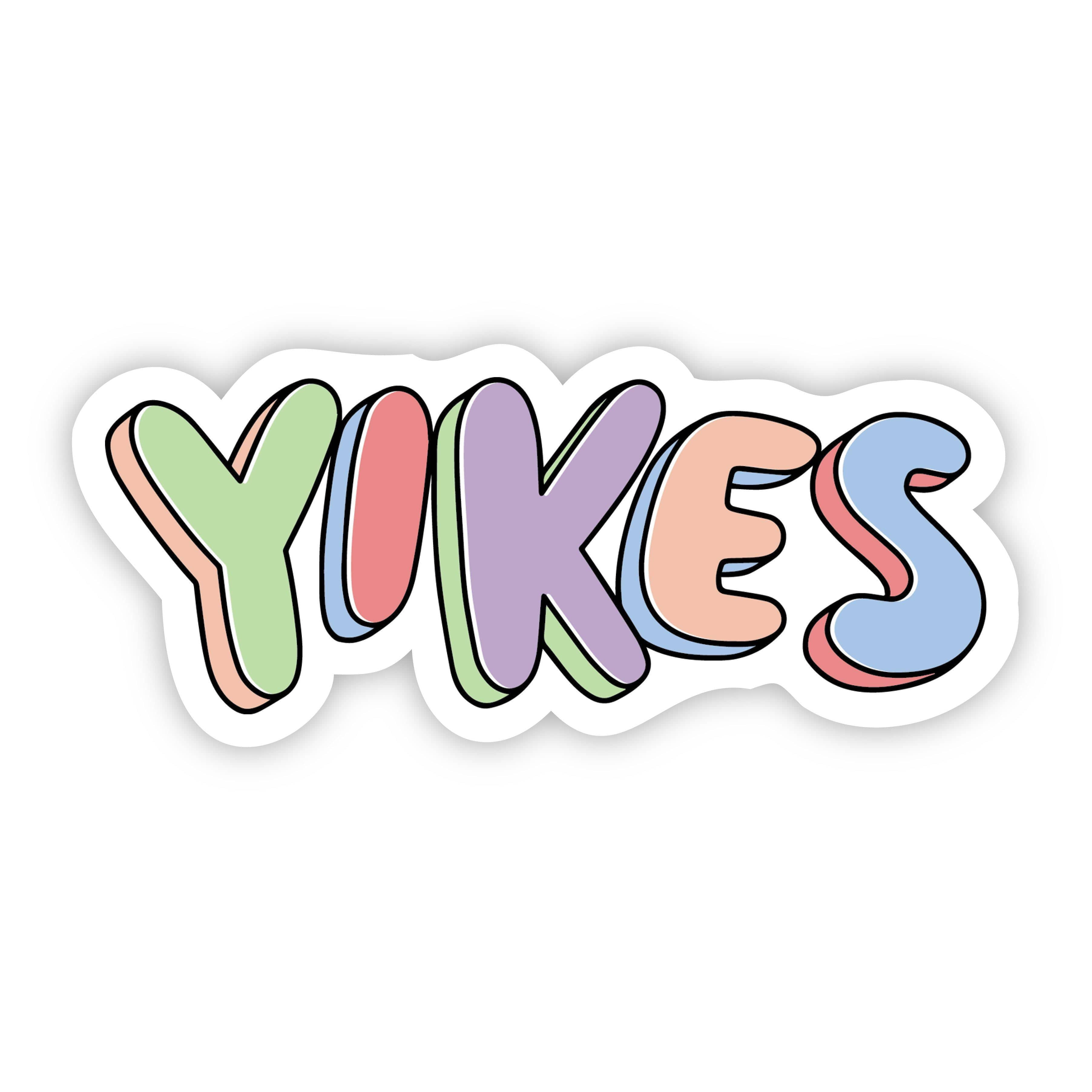 Yikes Multi Color Aesthetic Sticker – Big Moods