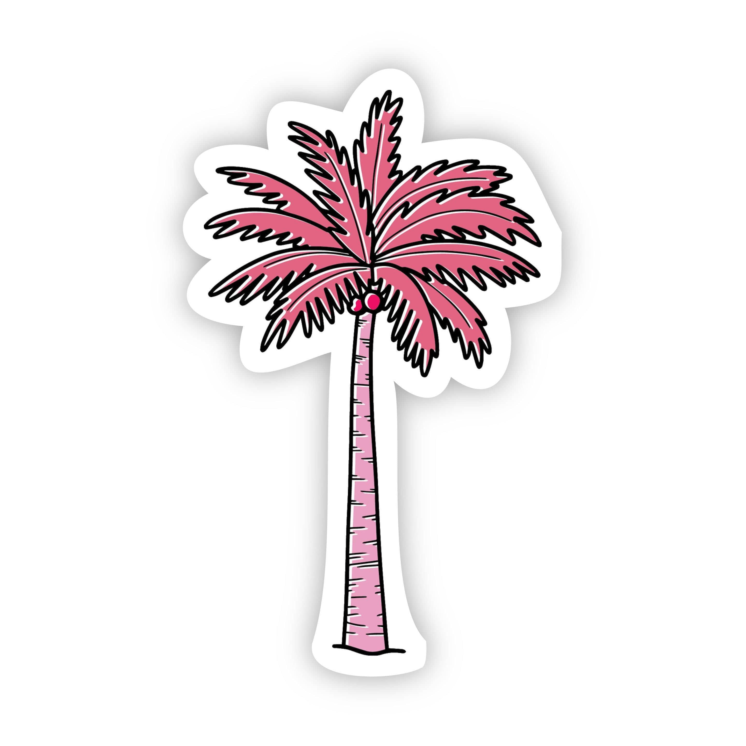 pink palm tree plant Palm Tree Pink Aesthetic Sticker
