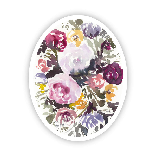 Pink Flower Watercolor Sticker