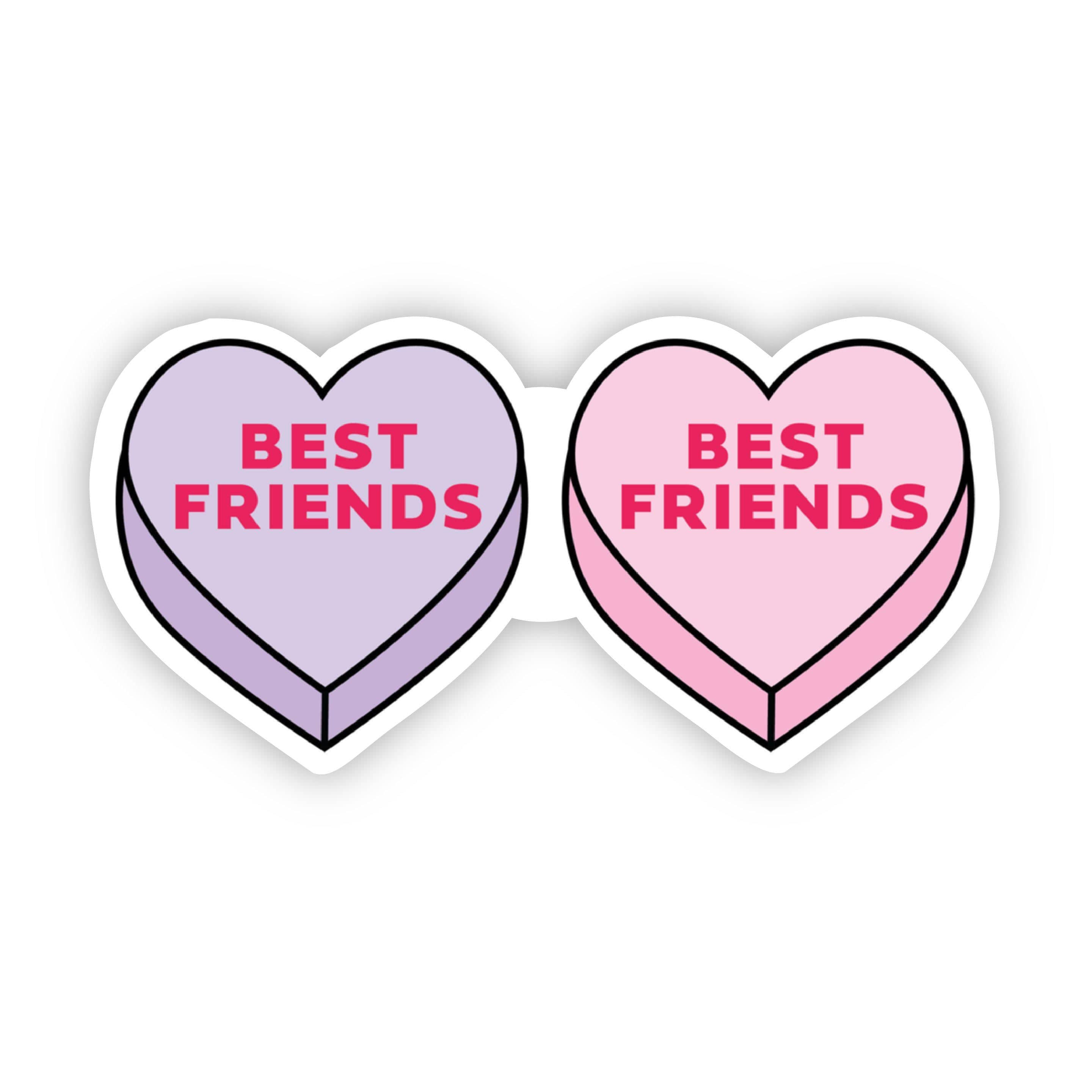 Best Friends Double Heart Sticker – Big Moods
