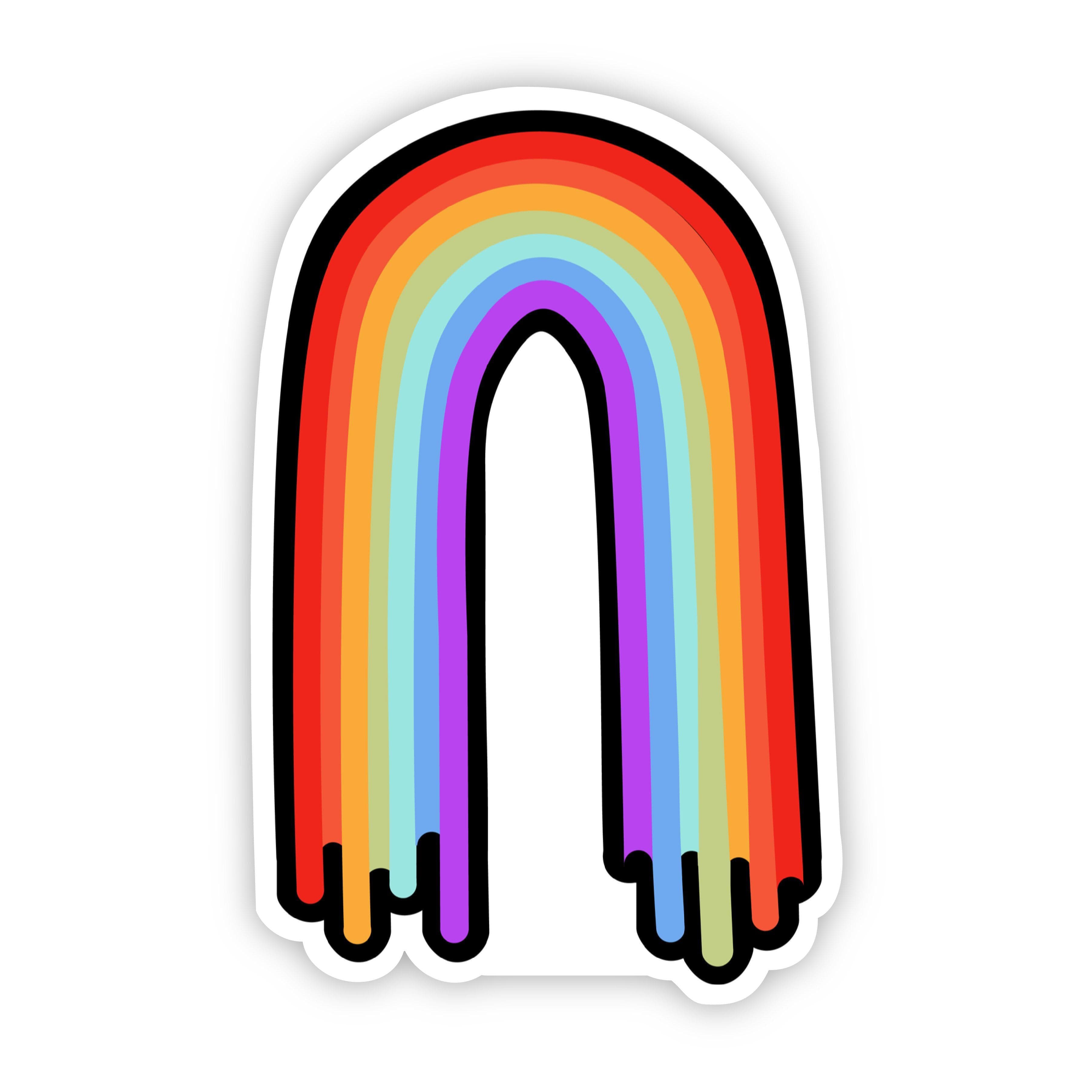 Trippy Rainbow Sticker – Big Moods