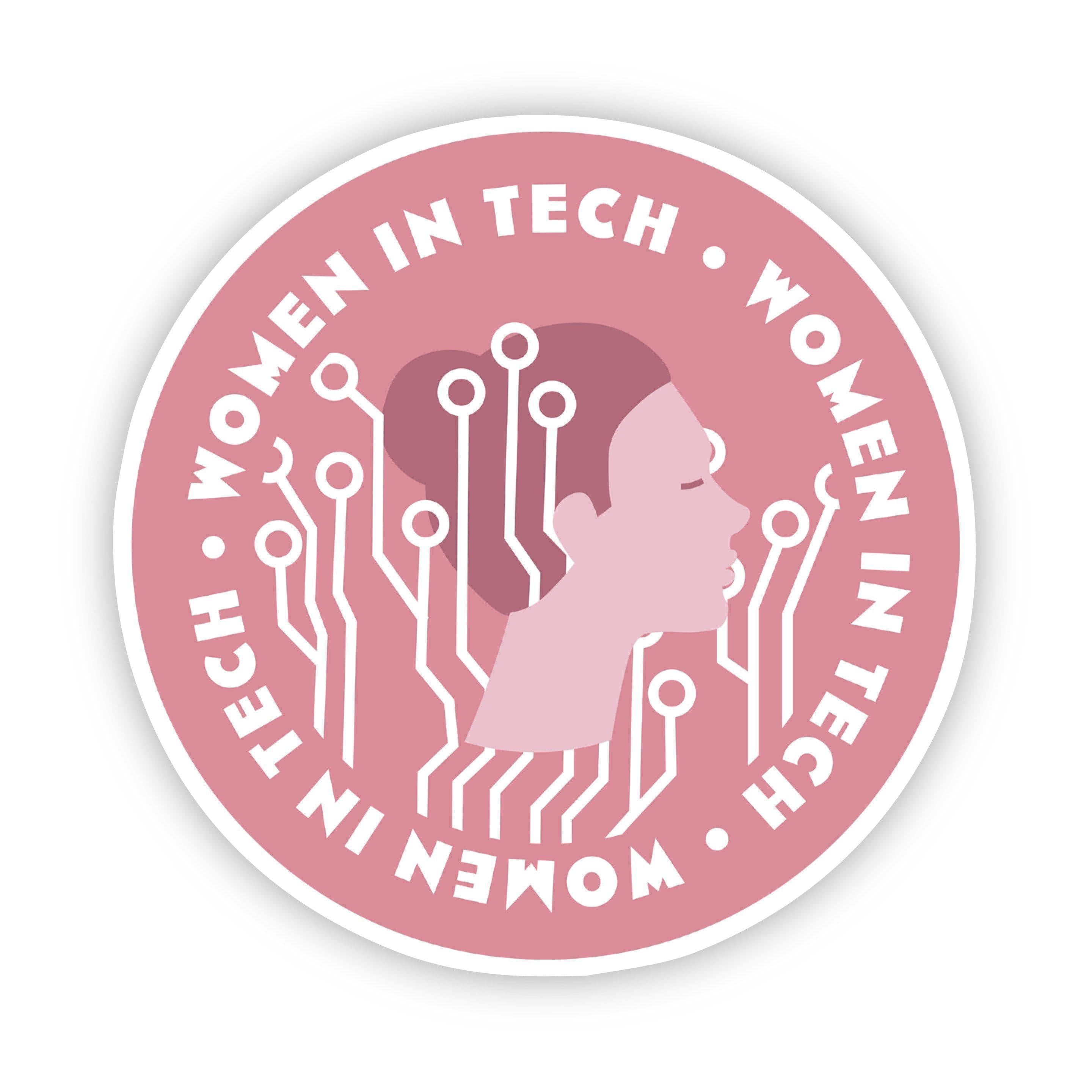 Pink Tech Sticker Women in Tech Pink Sticker – Big Moods