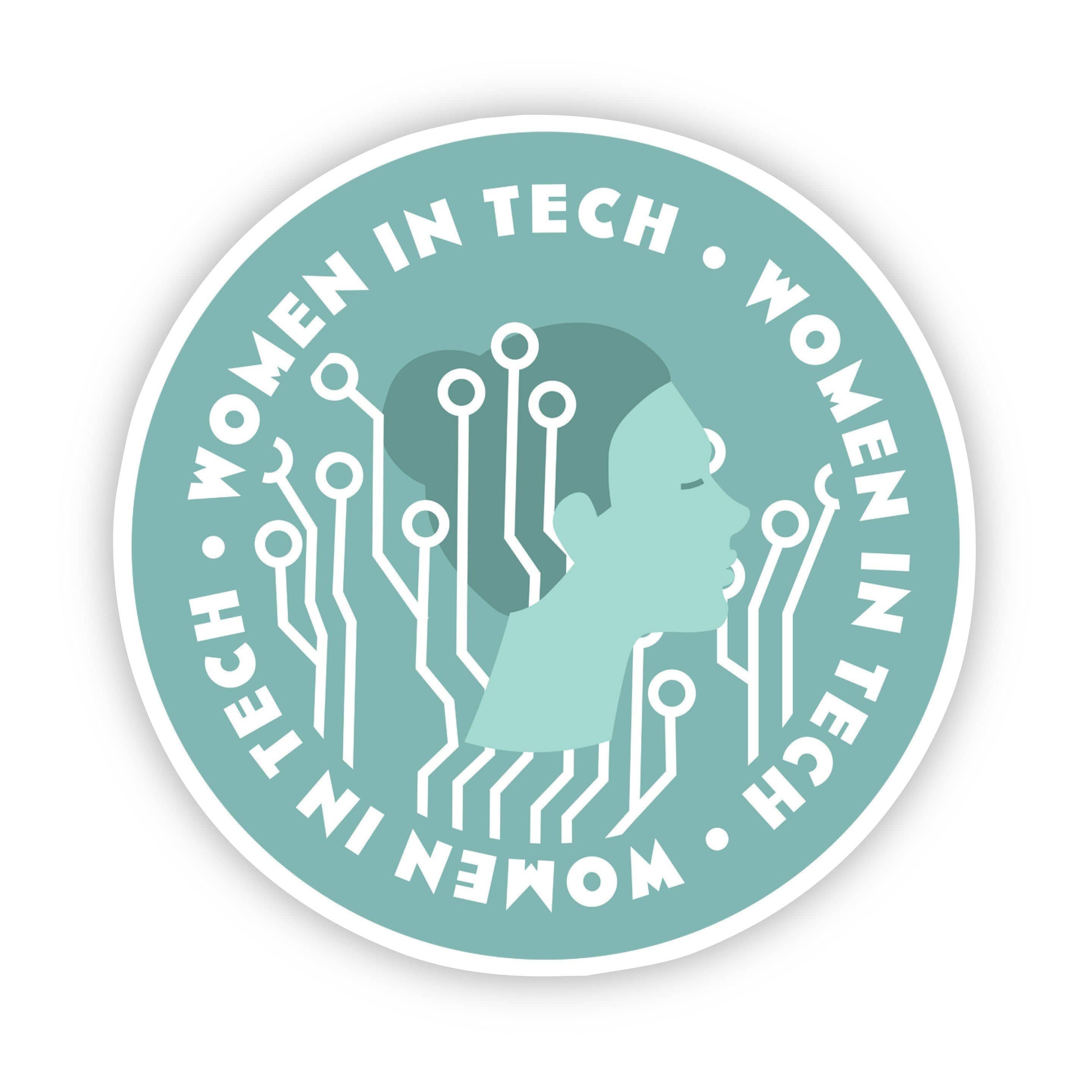 Women in Tech Green Sticker – Big Moods