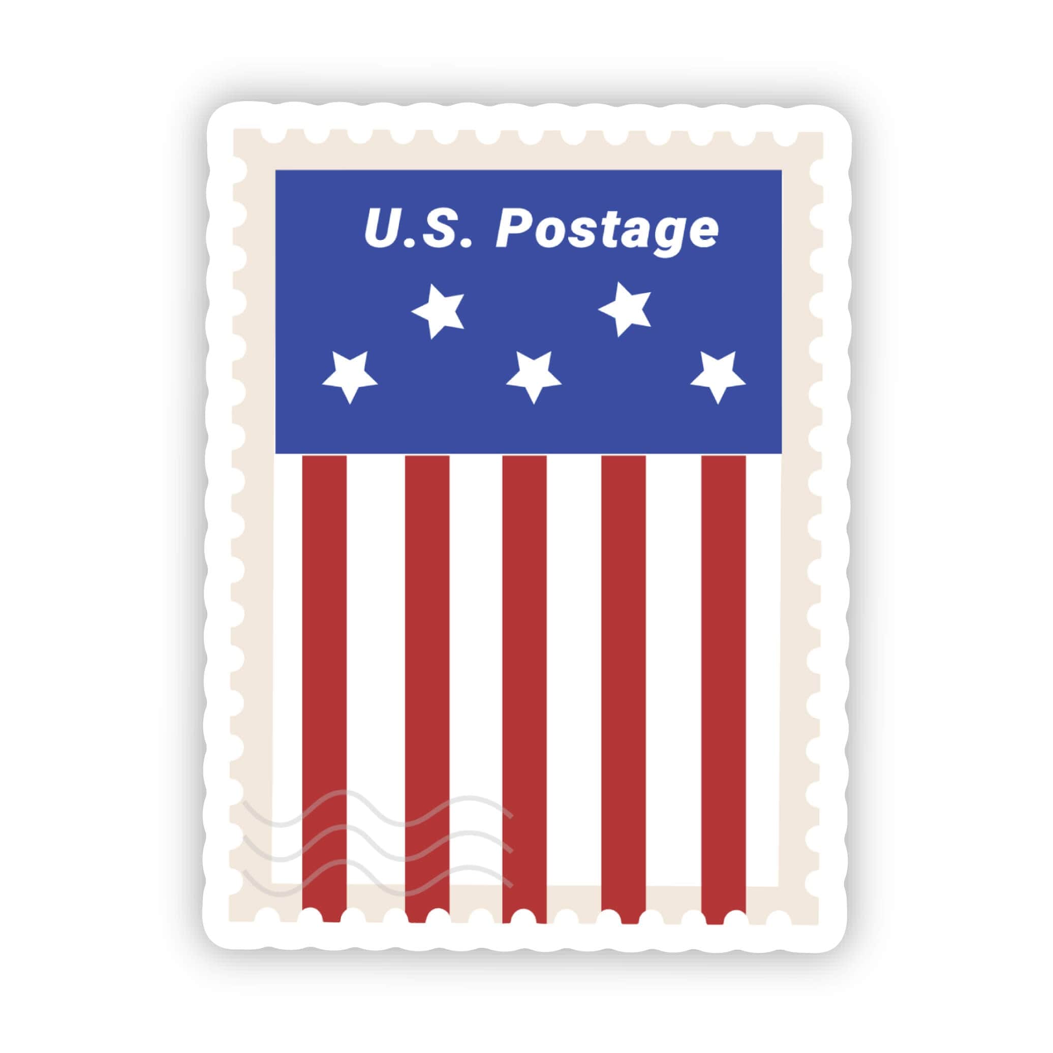 American Flag US Postage Stamp Sticker – Big Moods